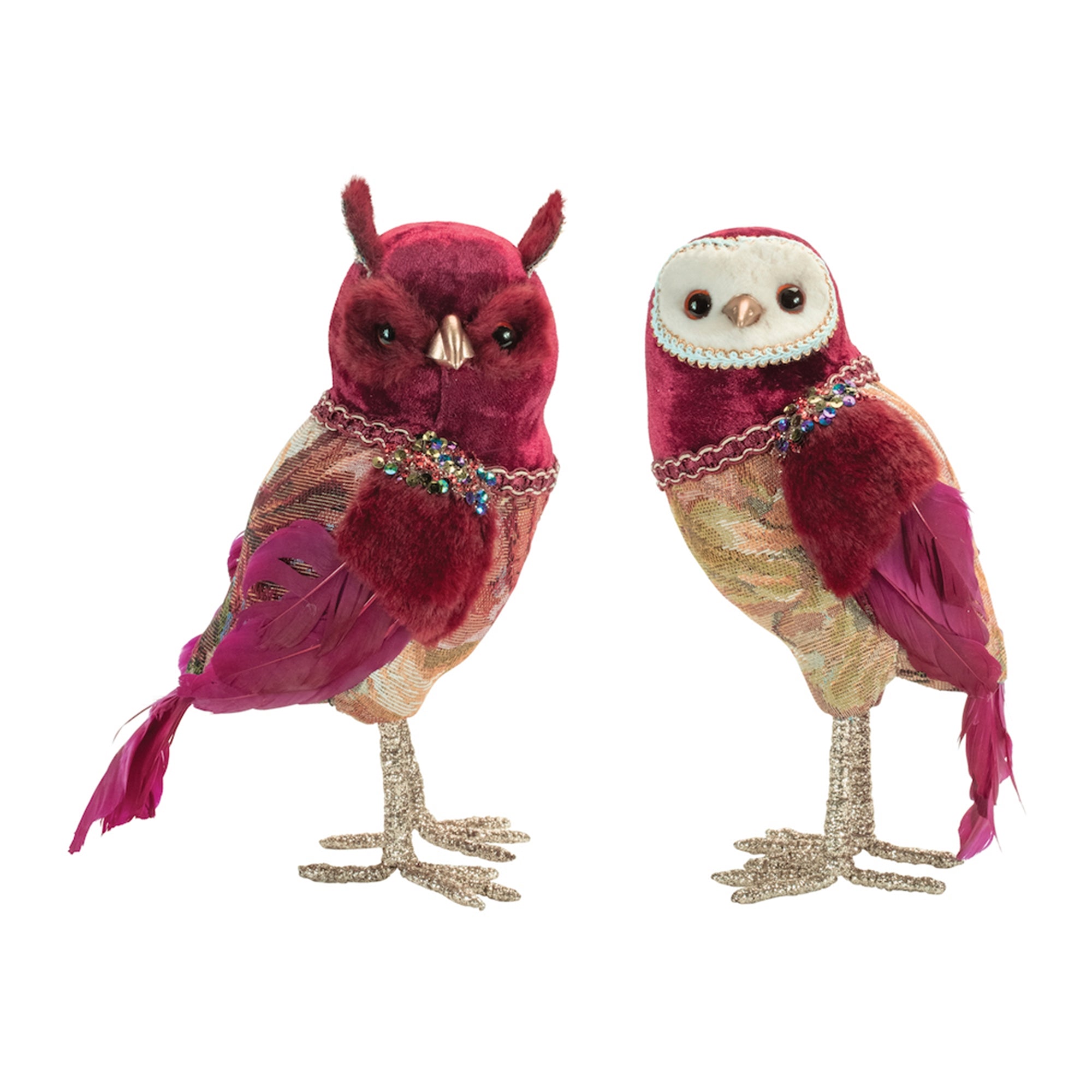 Owl 9.5"H, 10"H Foam/Fabric