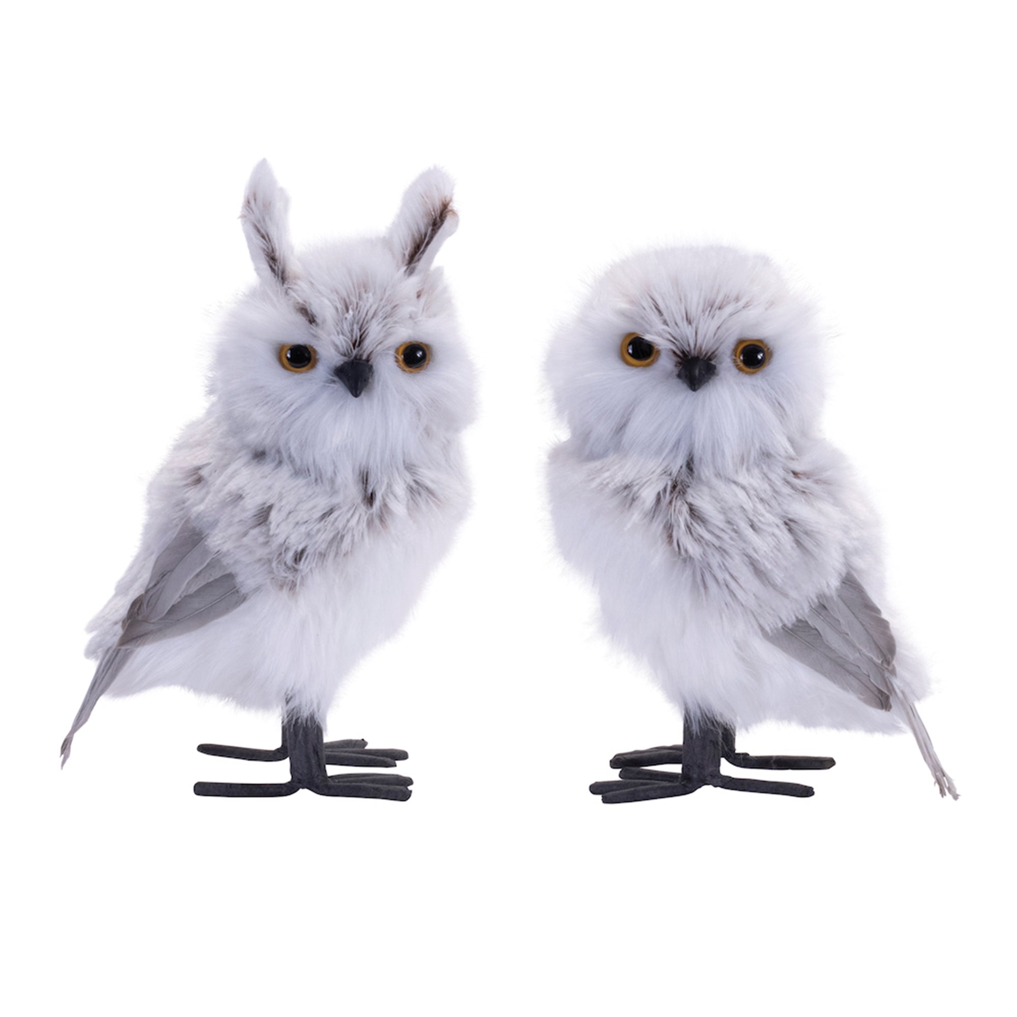 Owl (2 Asst) 8.25"H, 8.75"H Foam/Faux Fur