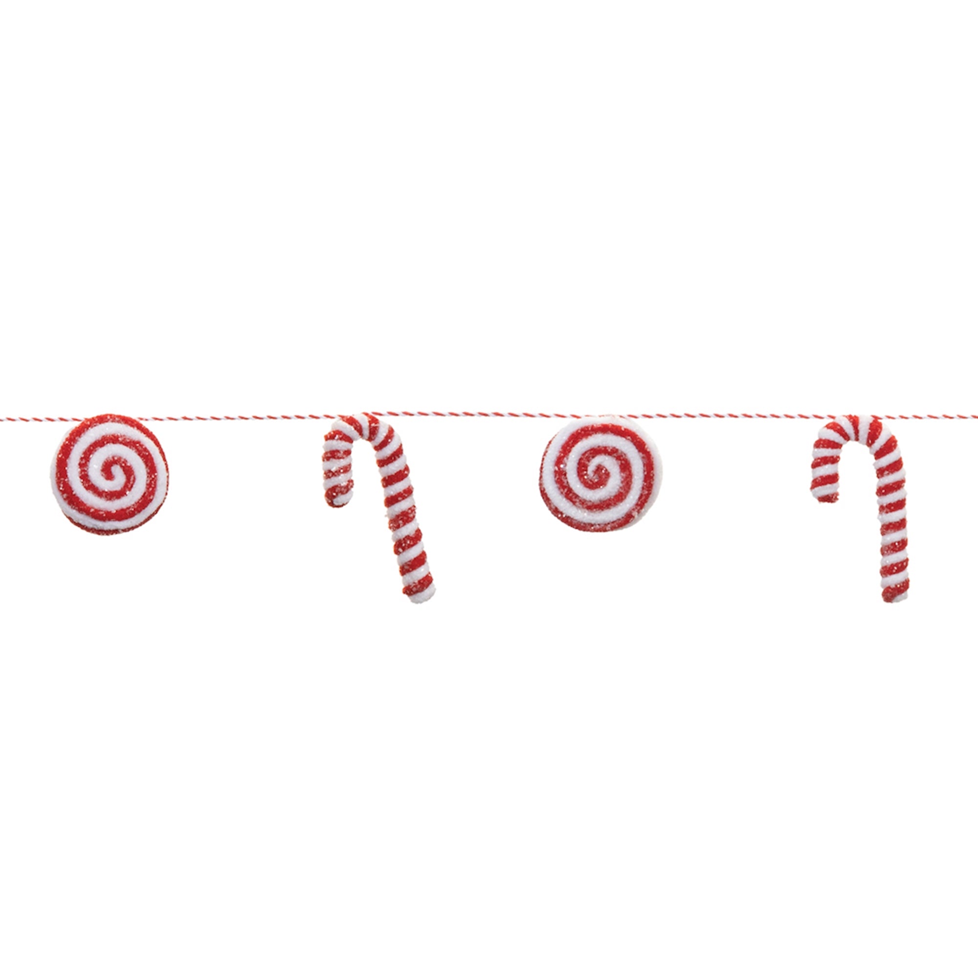 Candy and Candy Cane Garland 5'L Polyester