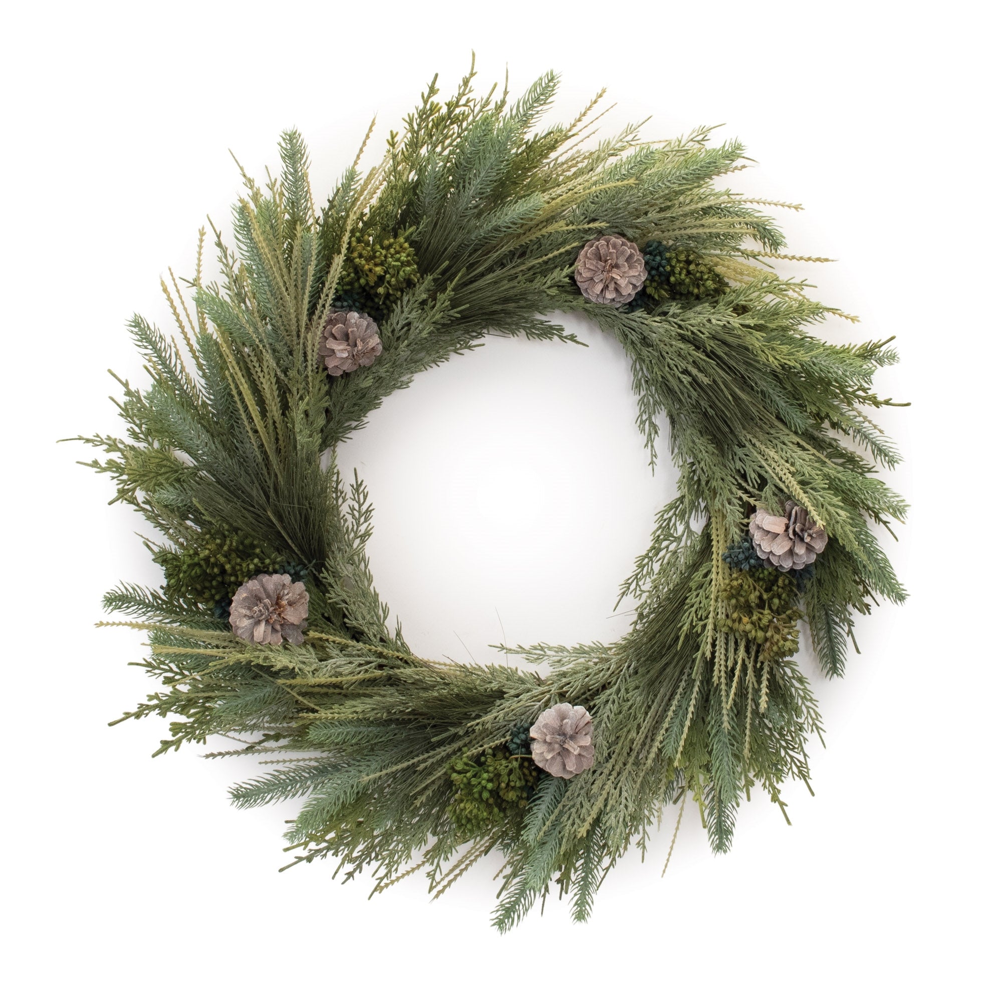 Mixed Pine Wreath 29”D