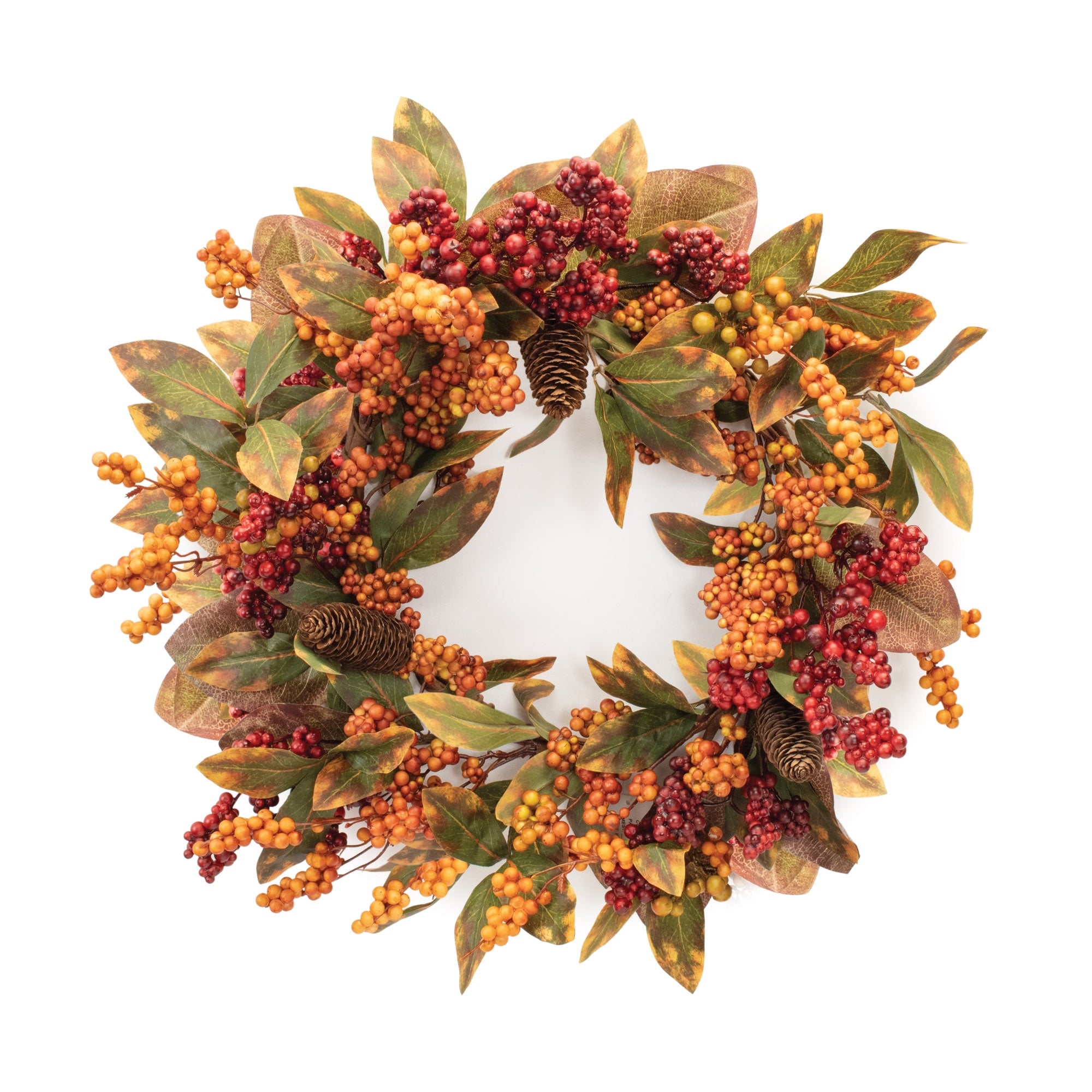 Fall Berry Wreath 24”D Foam/Polyester