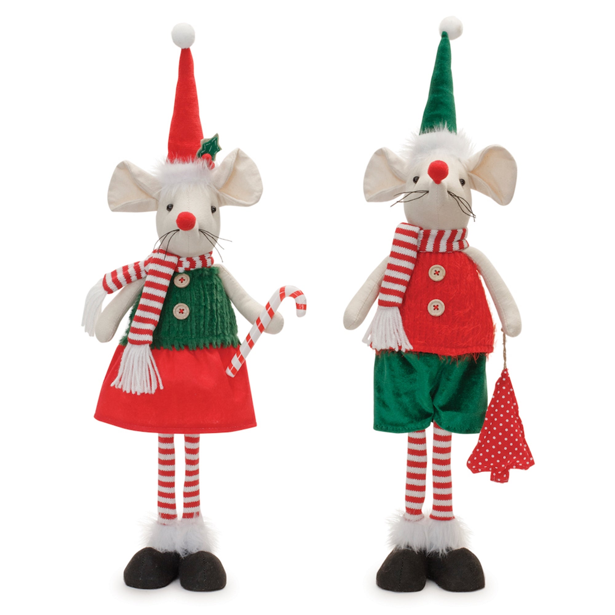 Boy and Girl Mouse (2 Asst) 24”H Polyester