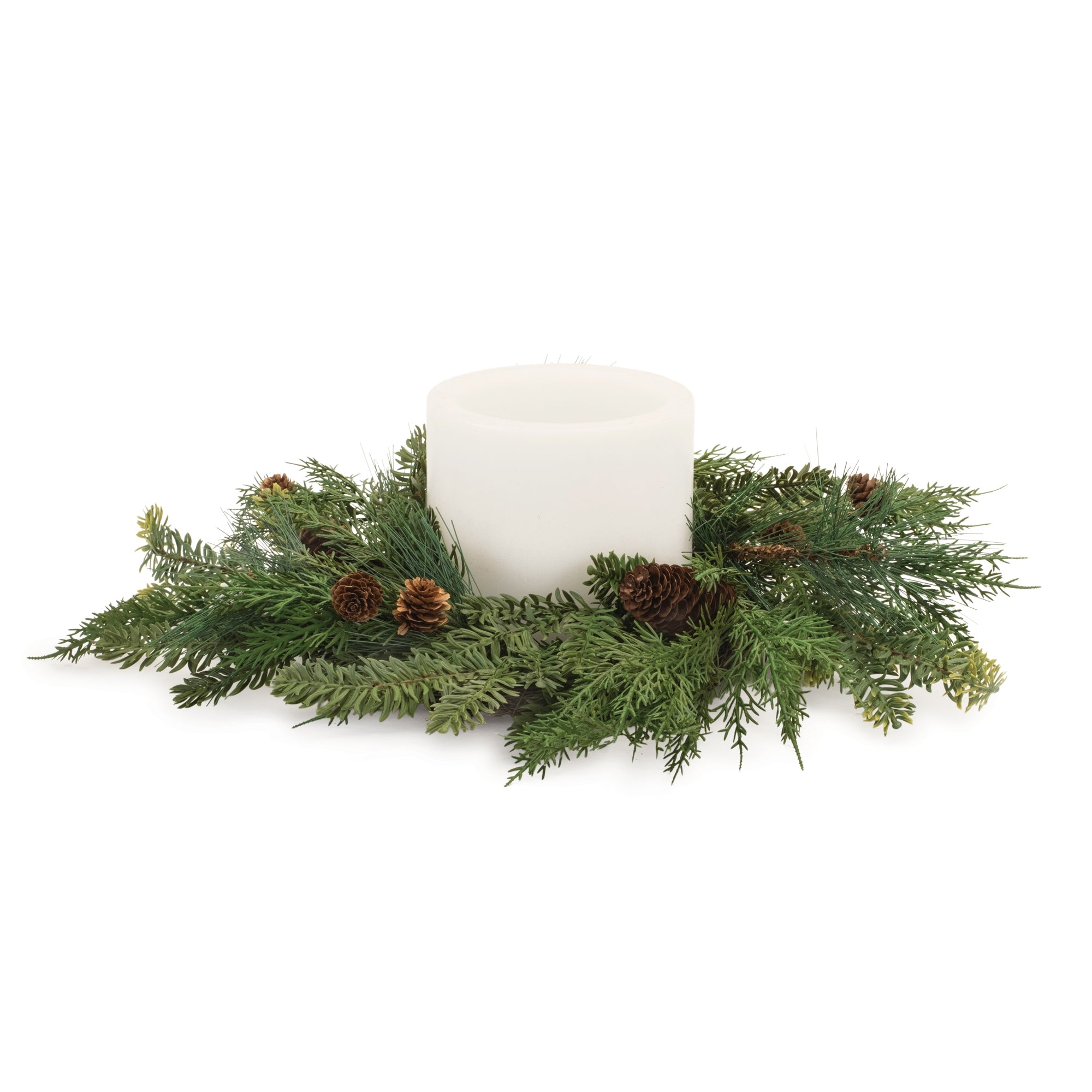 Mixed Pine Candle Ring 21"D (Fits a 6" Candle)