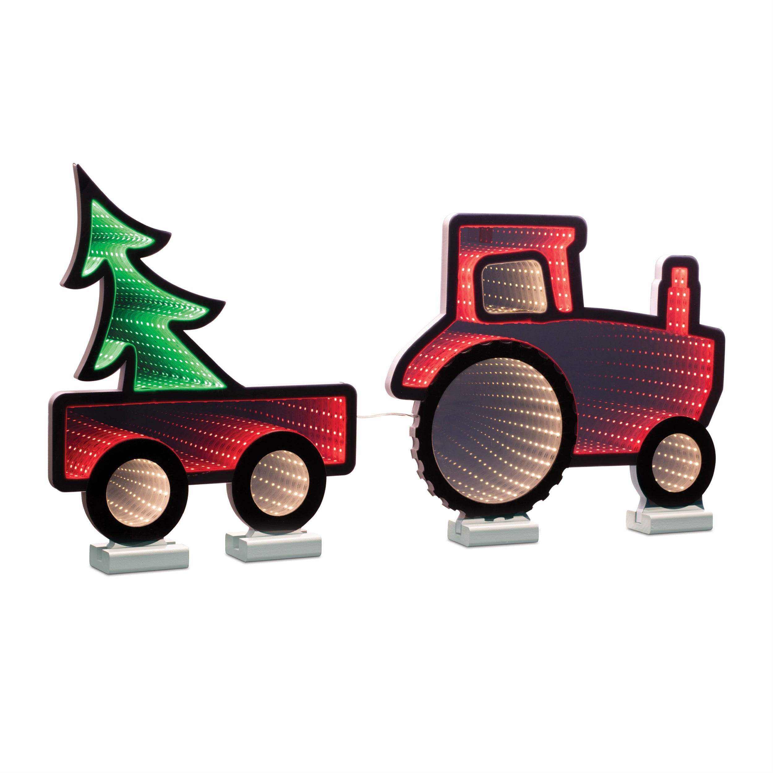 Tractor with Wagon Infinity Light 29.5”H UL Plug Included