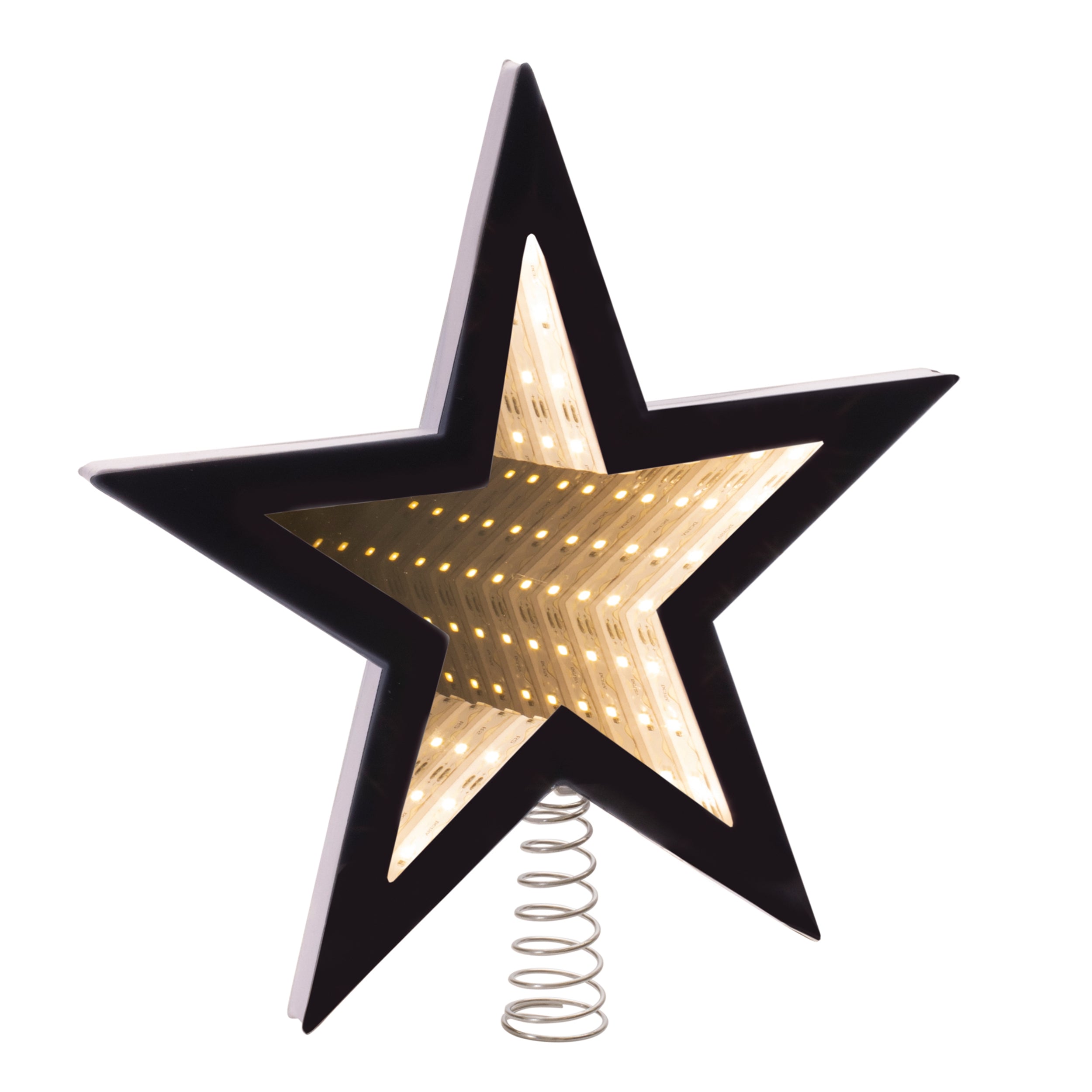 Star Tree Topper Infinity Light 9.75”H UL Plug Included