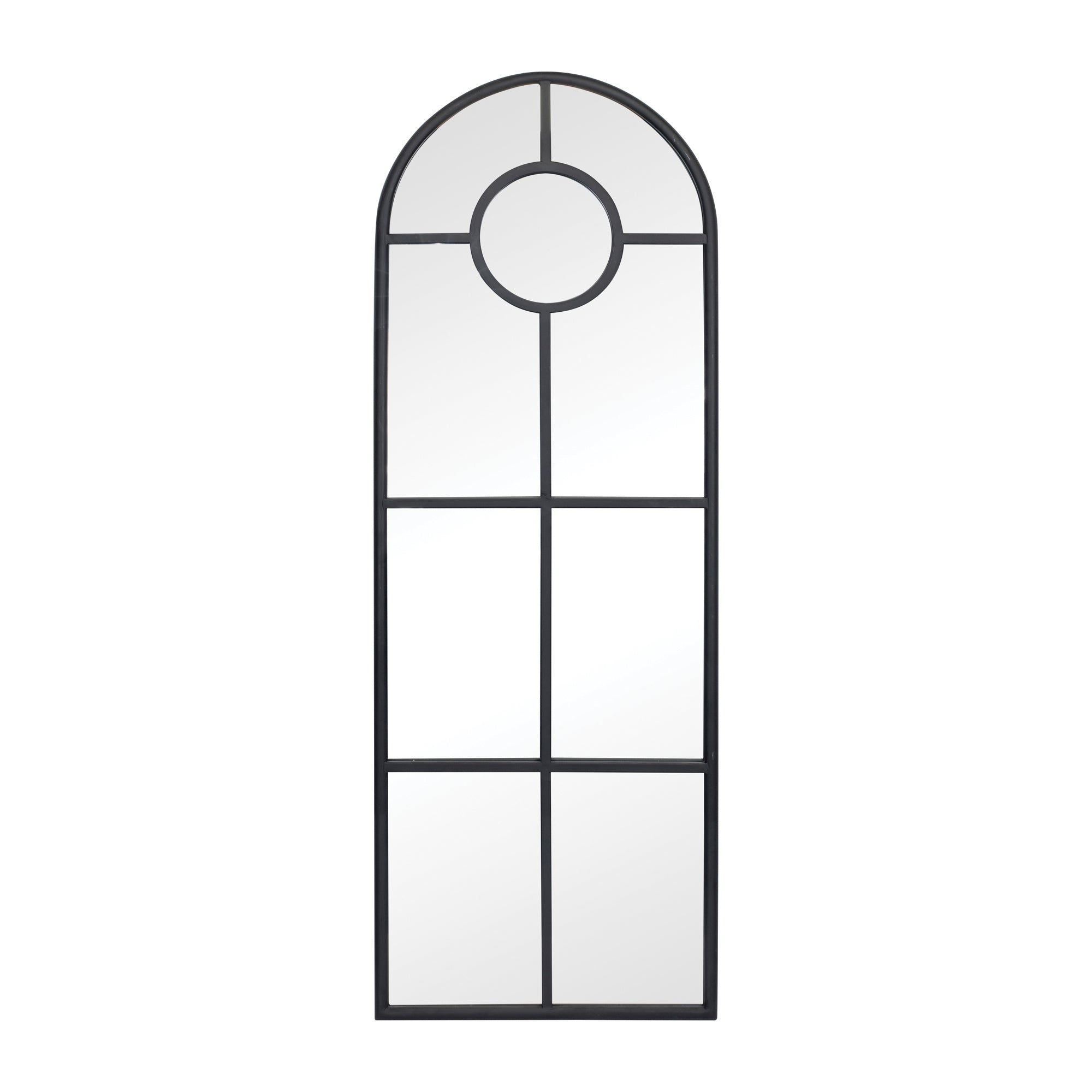 Wall Mirror 16.5"L x 48"H Wood/Iron/Glass