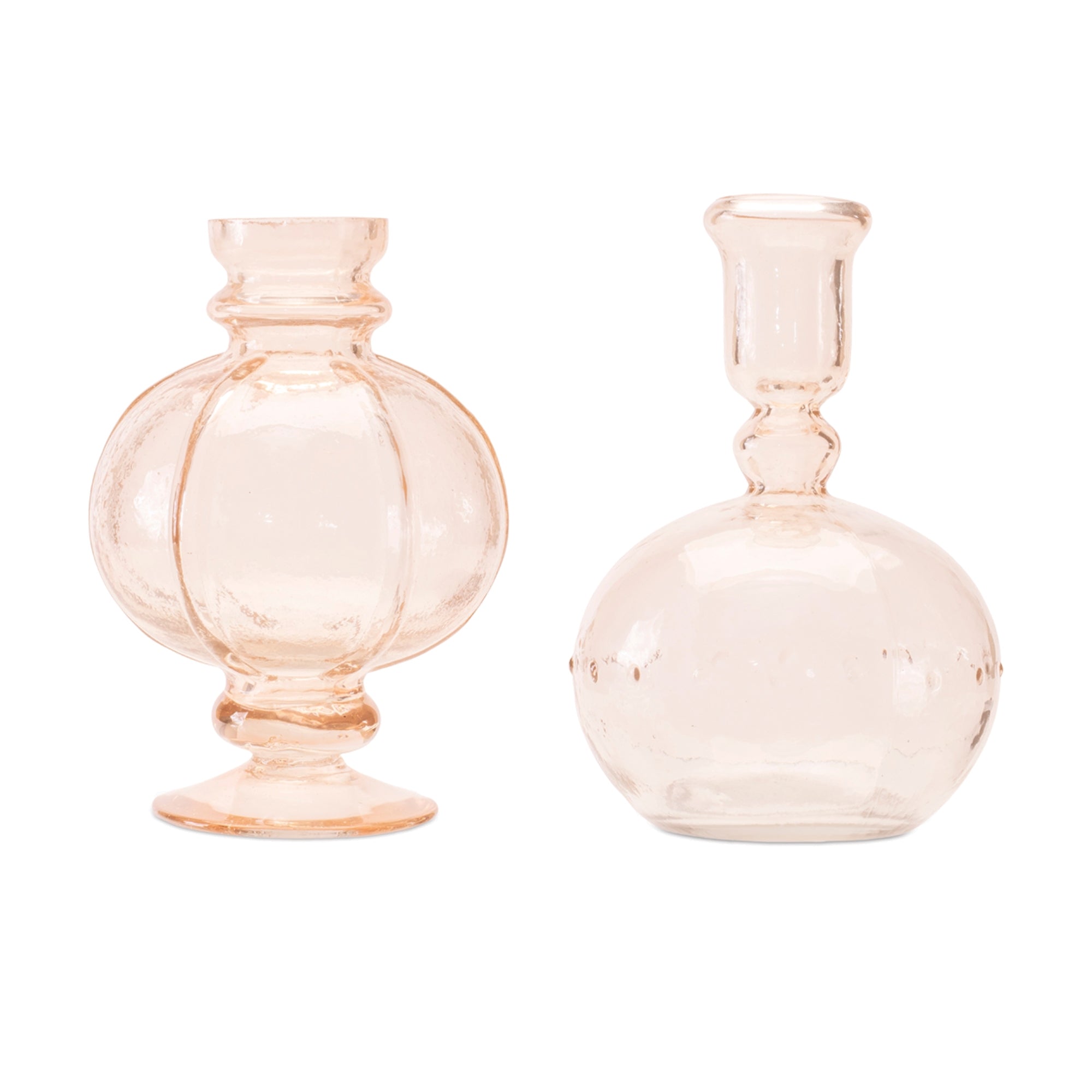 Bud Vase (2 Asst) 5"H, 5.5"H Glass