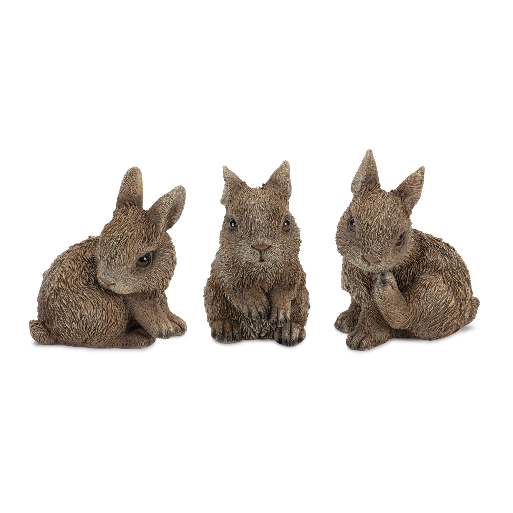 Bunny (3 Asst) 4.5"H, 4.75"H, 5"H Resin