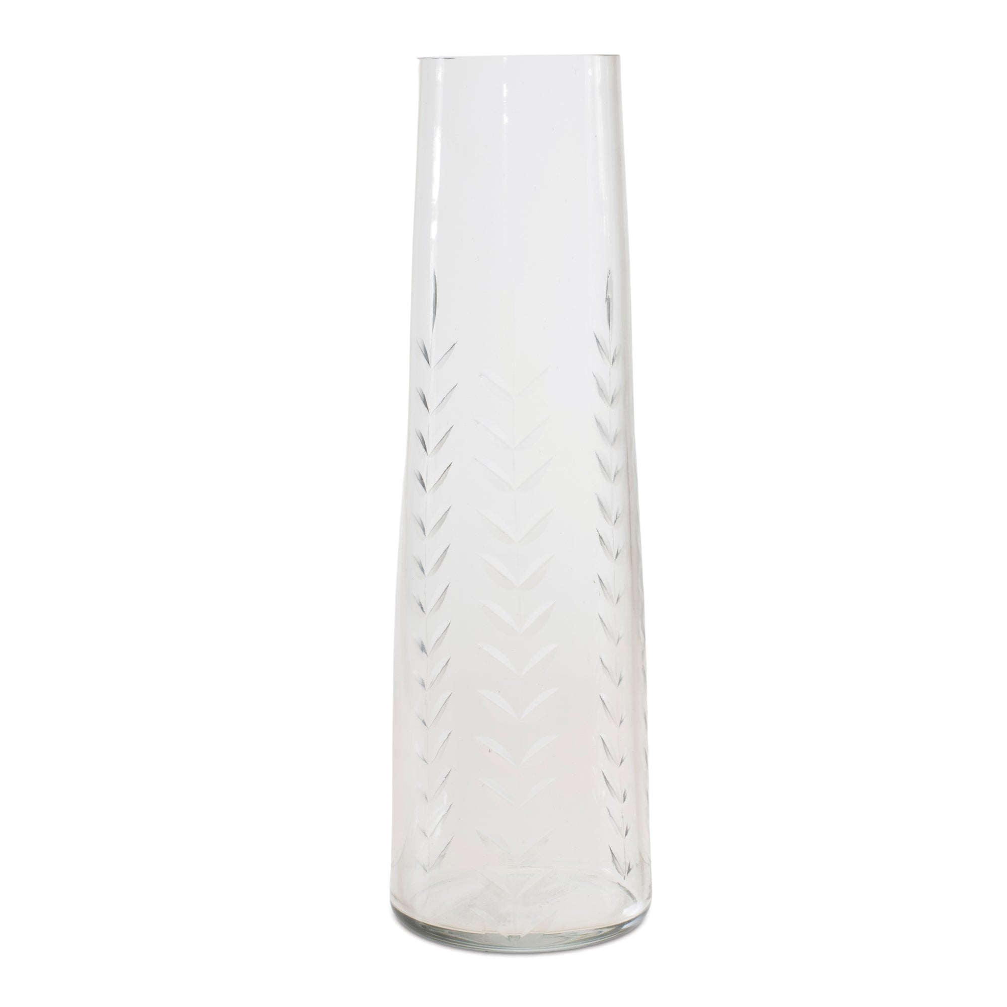 Vase 9”H Glass