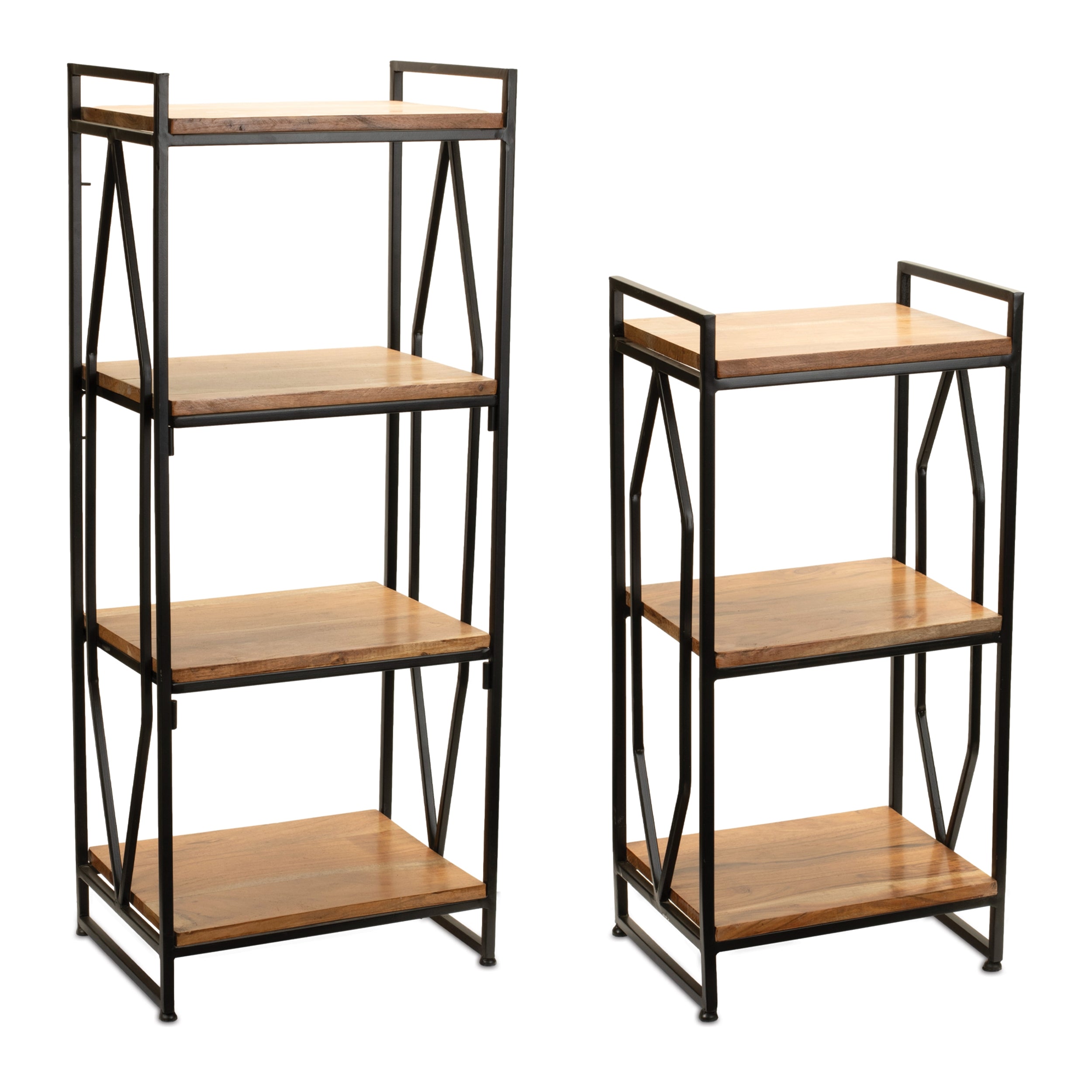 Floor Shelf (Set of 2) 13.5"L X 10.5"W X 28.5"H, 16"L x 12"W x 40"H