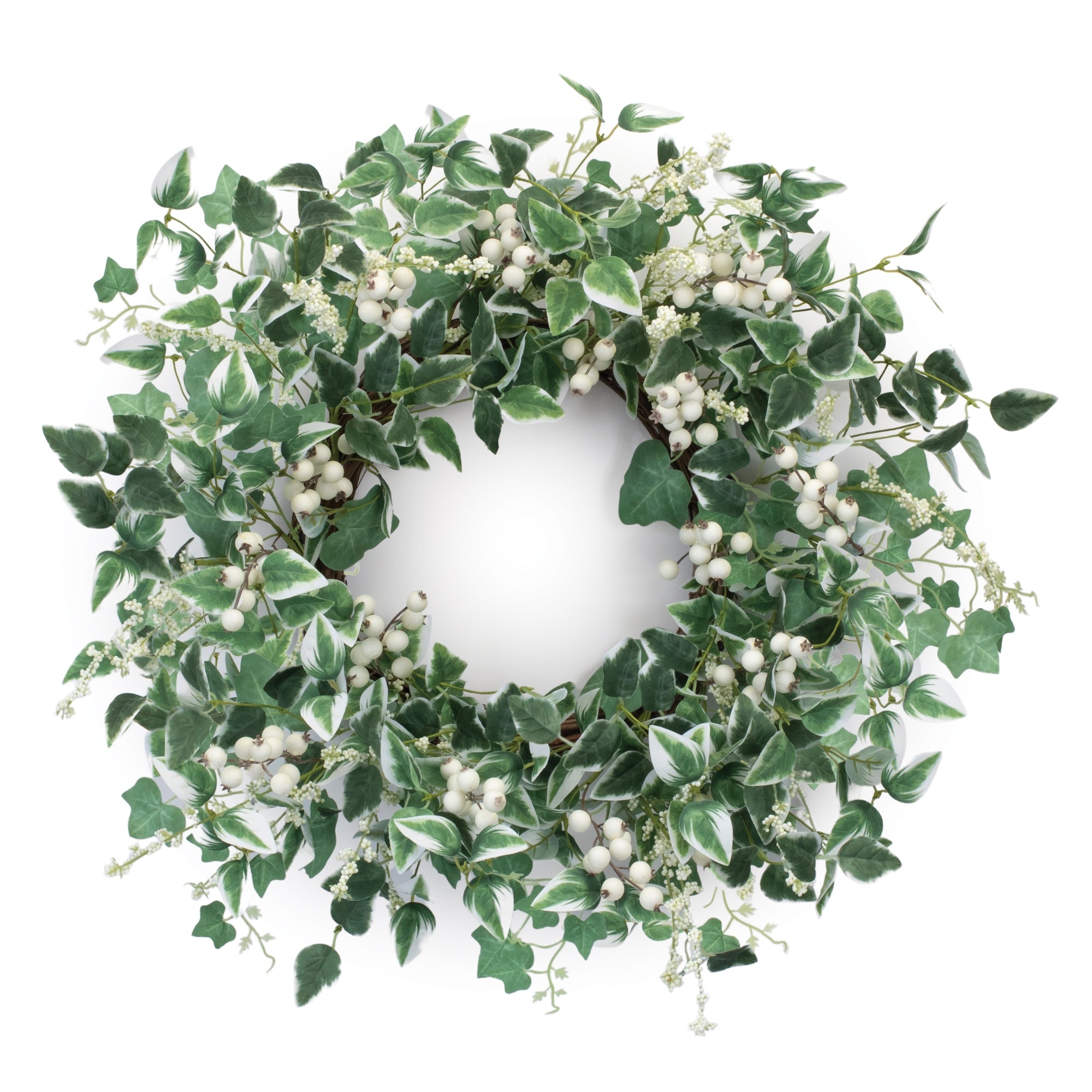 Mixed Foliage and Berry Wreath 23”D Polyester/Twig