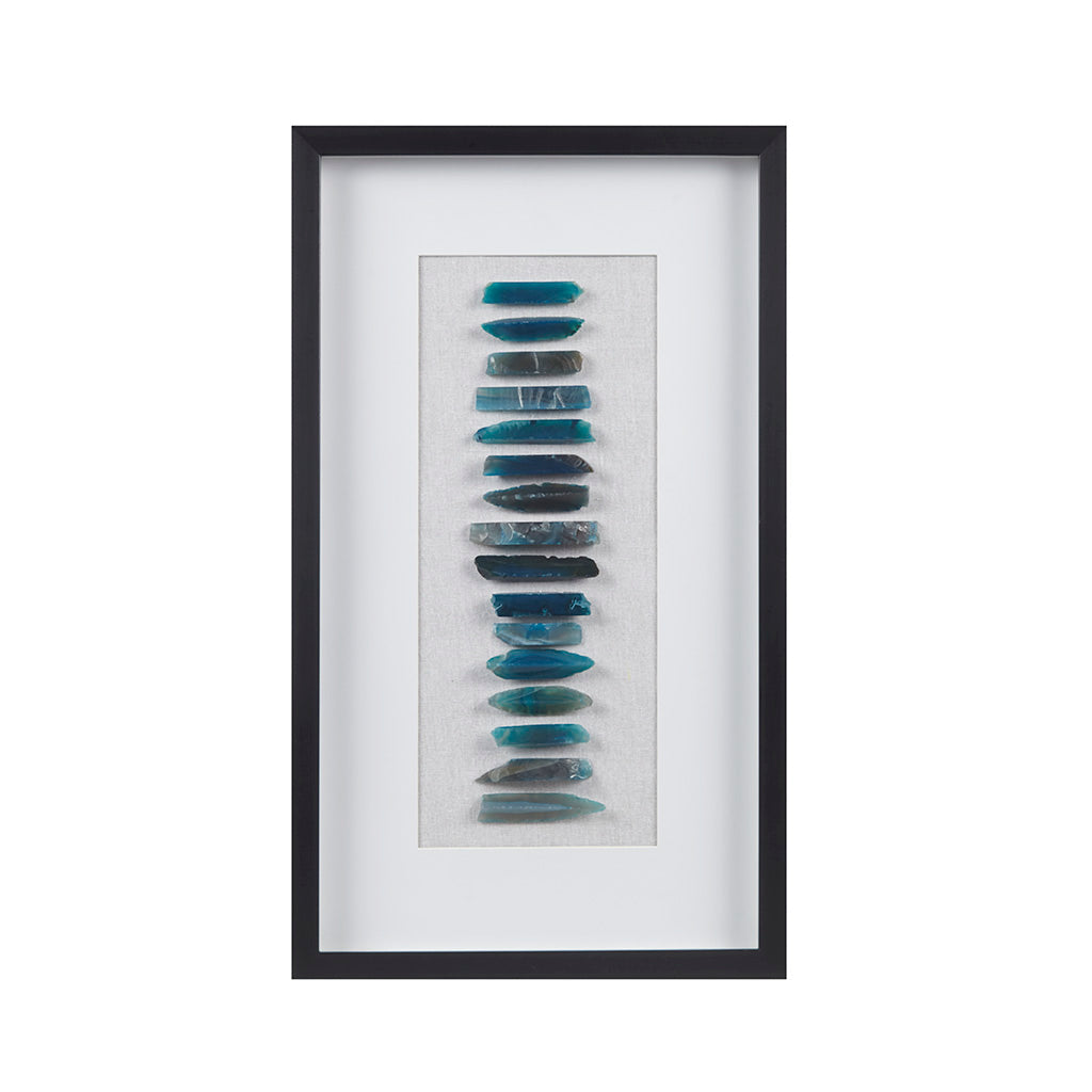 Cerulean Stones Geometric MDF Wood Carved Wall Decor 3 Piece Set
