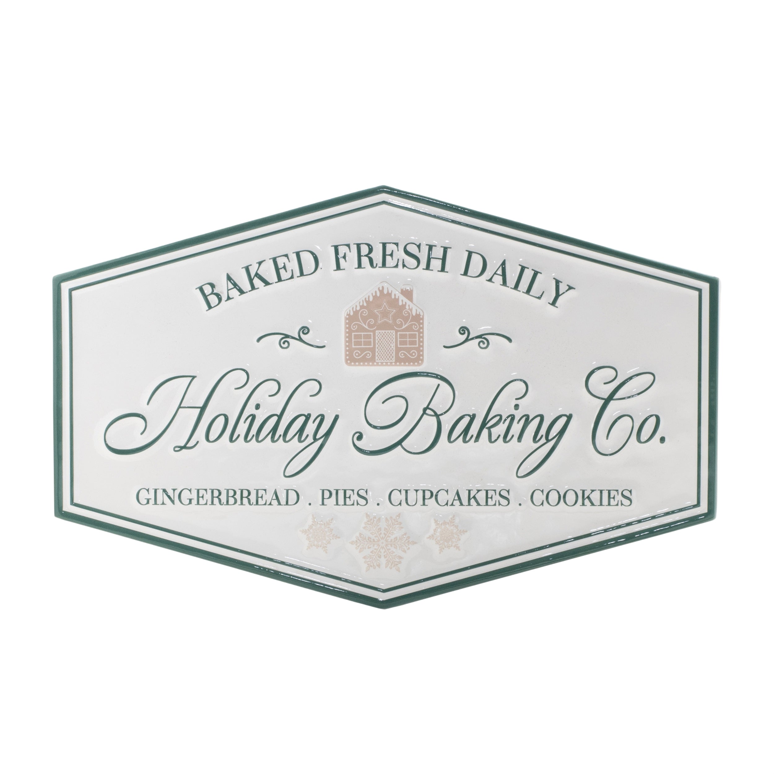 Holiday Baking Co. Sign 14"L x 9"H Iron