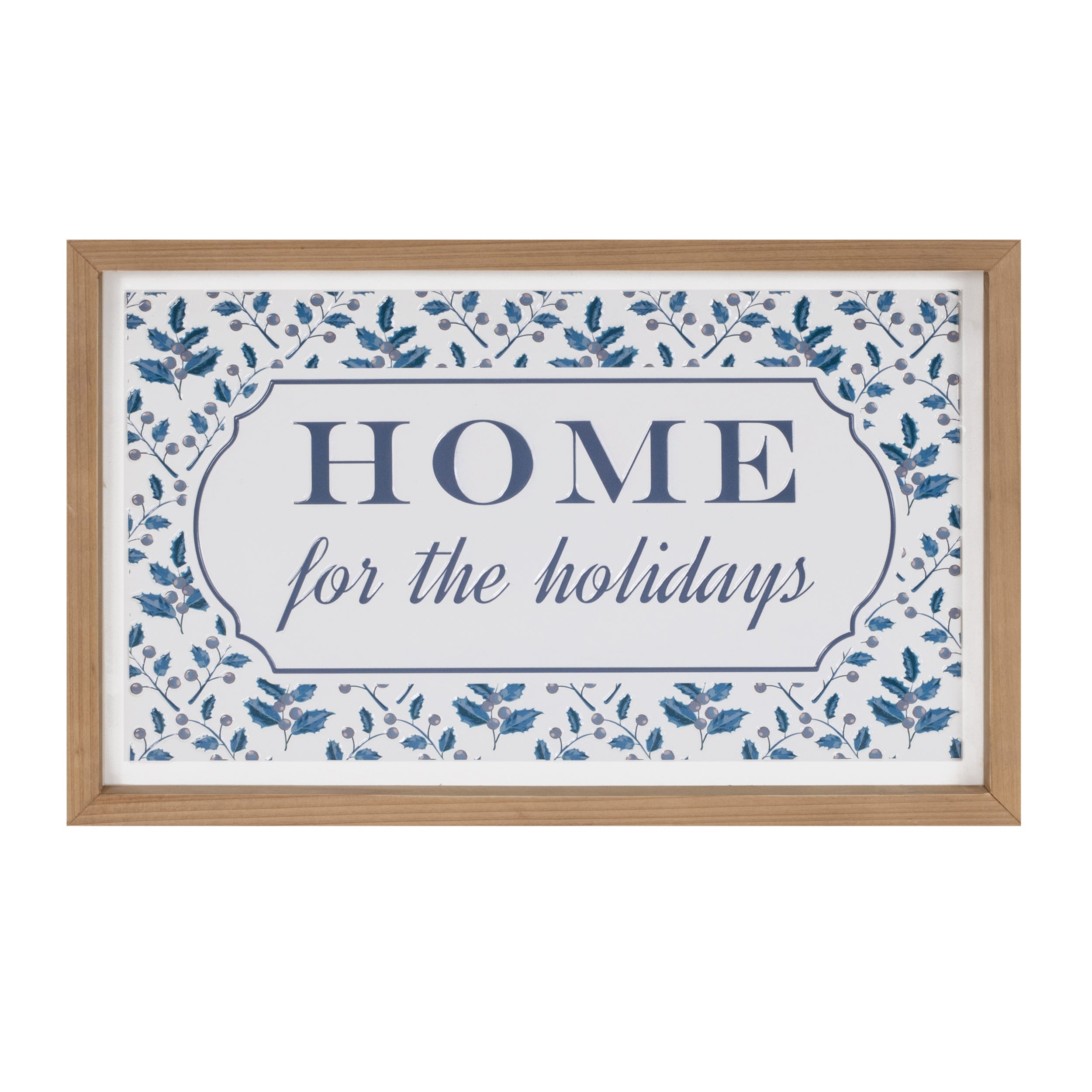 Home for the Holidays Sign 15.5"L x 9.5"H Wood/Wood