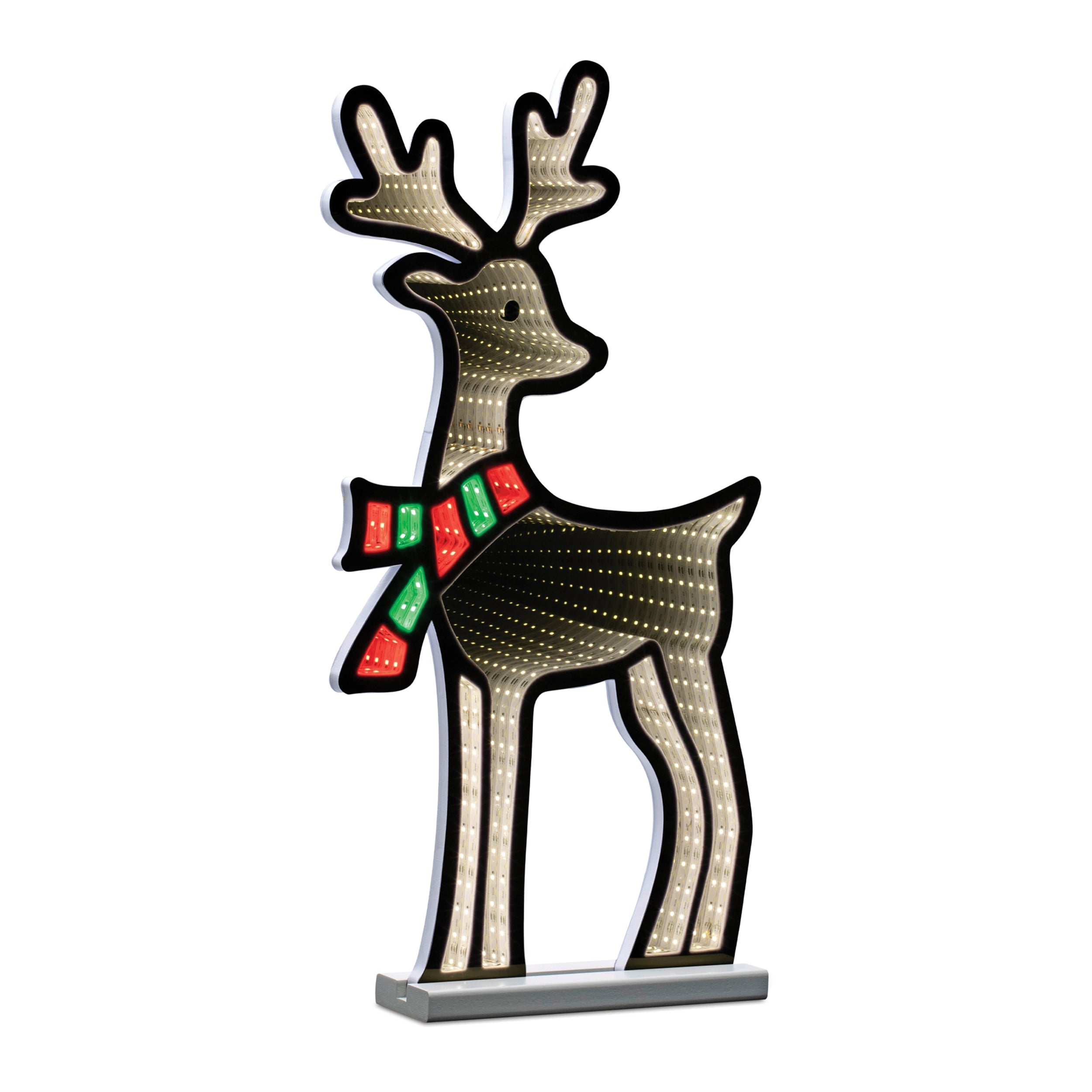 Deer w/Scarf Infinity Light 23.5”H Acrylic UL Plug