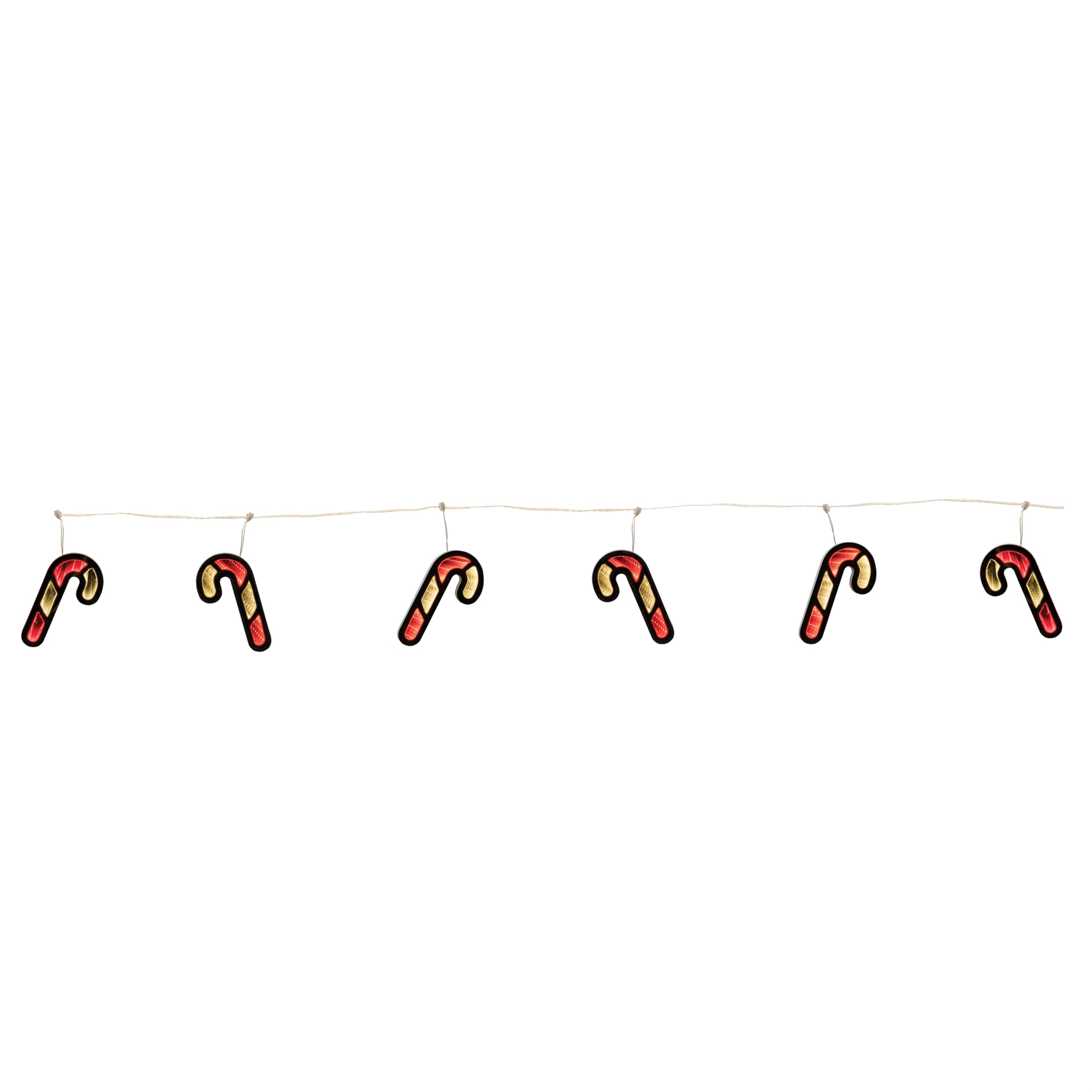 Infinity Light Candy Cane Garland 68”L Acrylic UL Plug