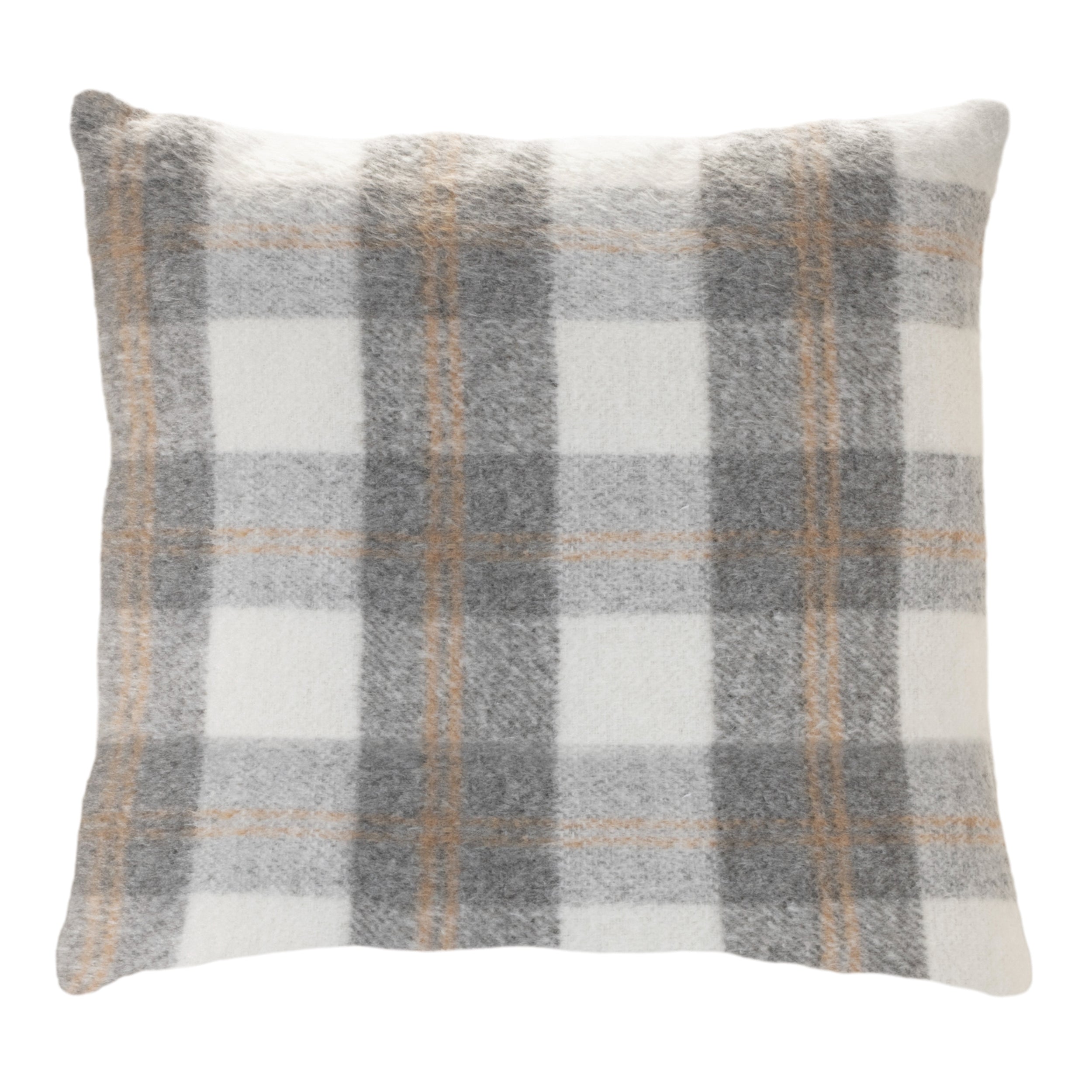 Plaid Pillow 18”SQ Polyester