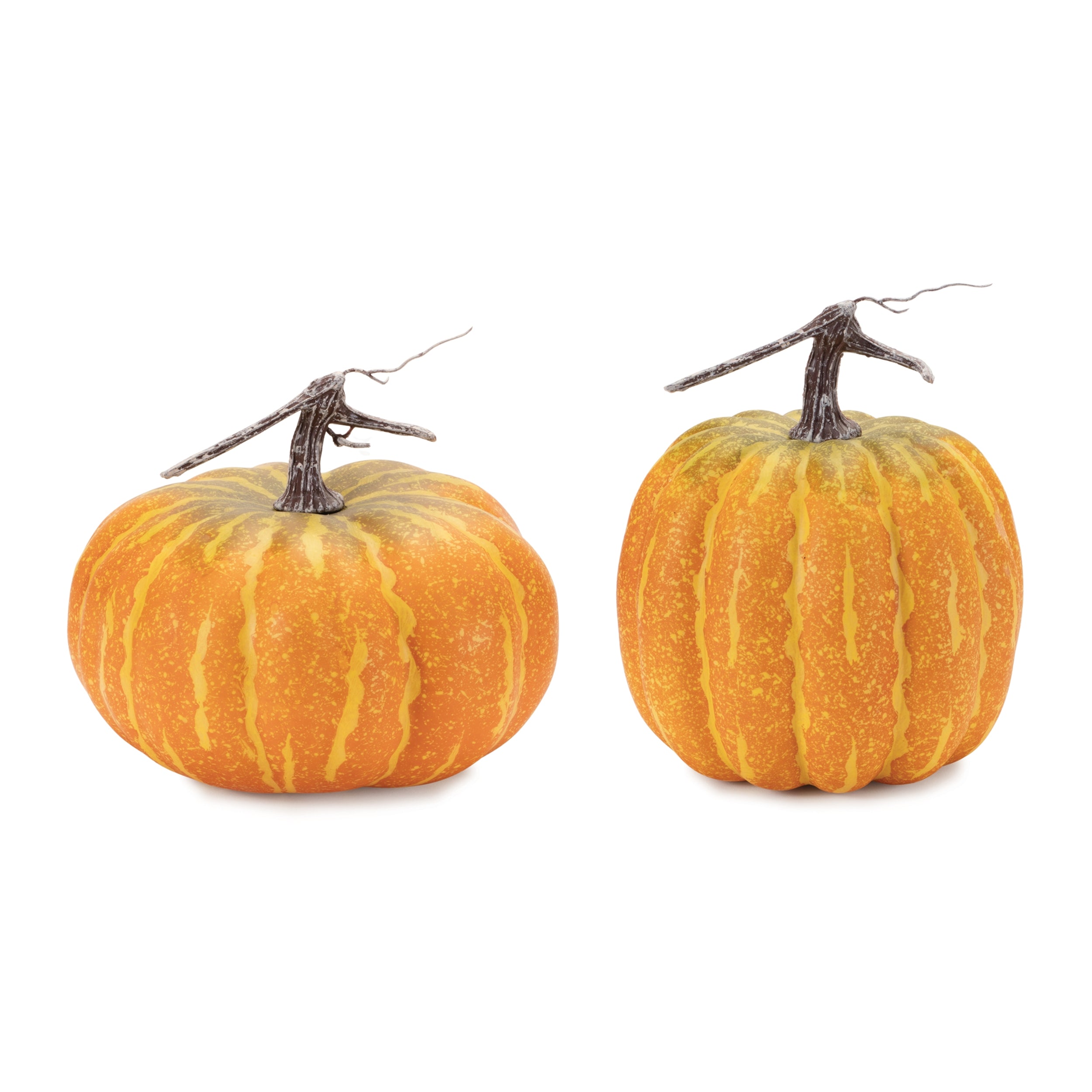 Pumpkin (2 Asst) 9"D x 8"H, 7"D x 8.5"H Styrofoam