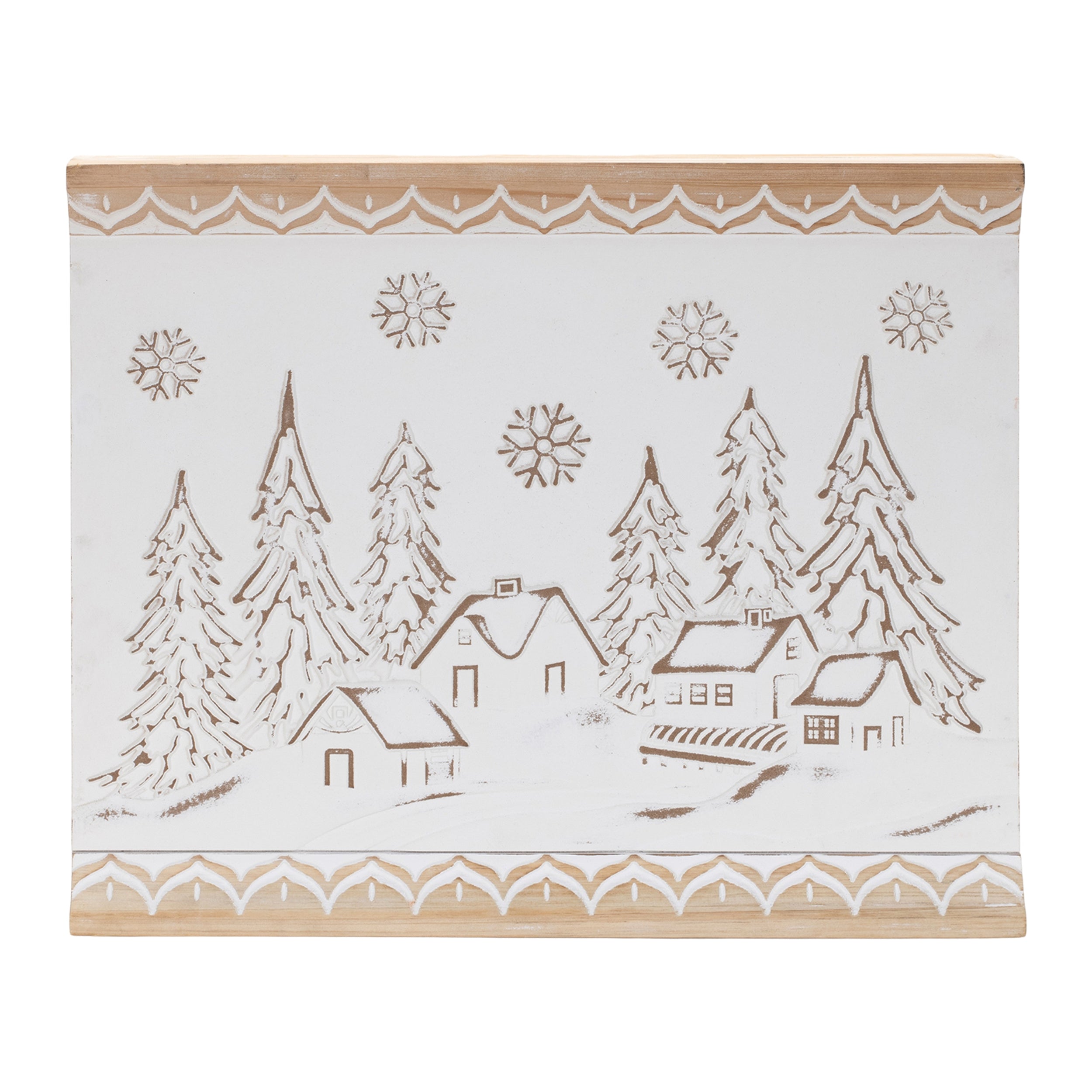 Christmas Wall Art 19"L x 16"H Wood/Wood