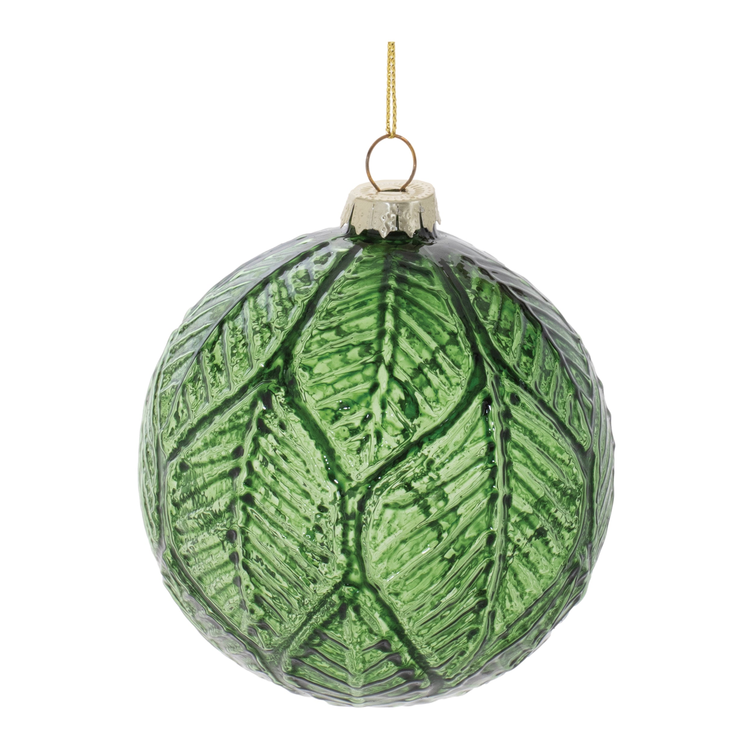 Ball Ornament 4”D Glass