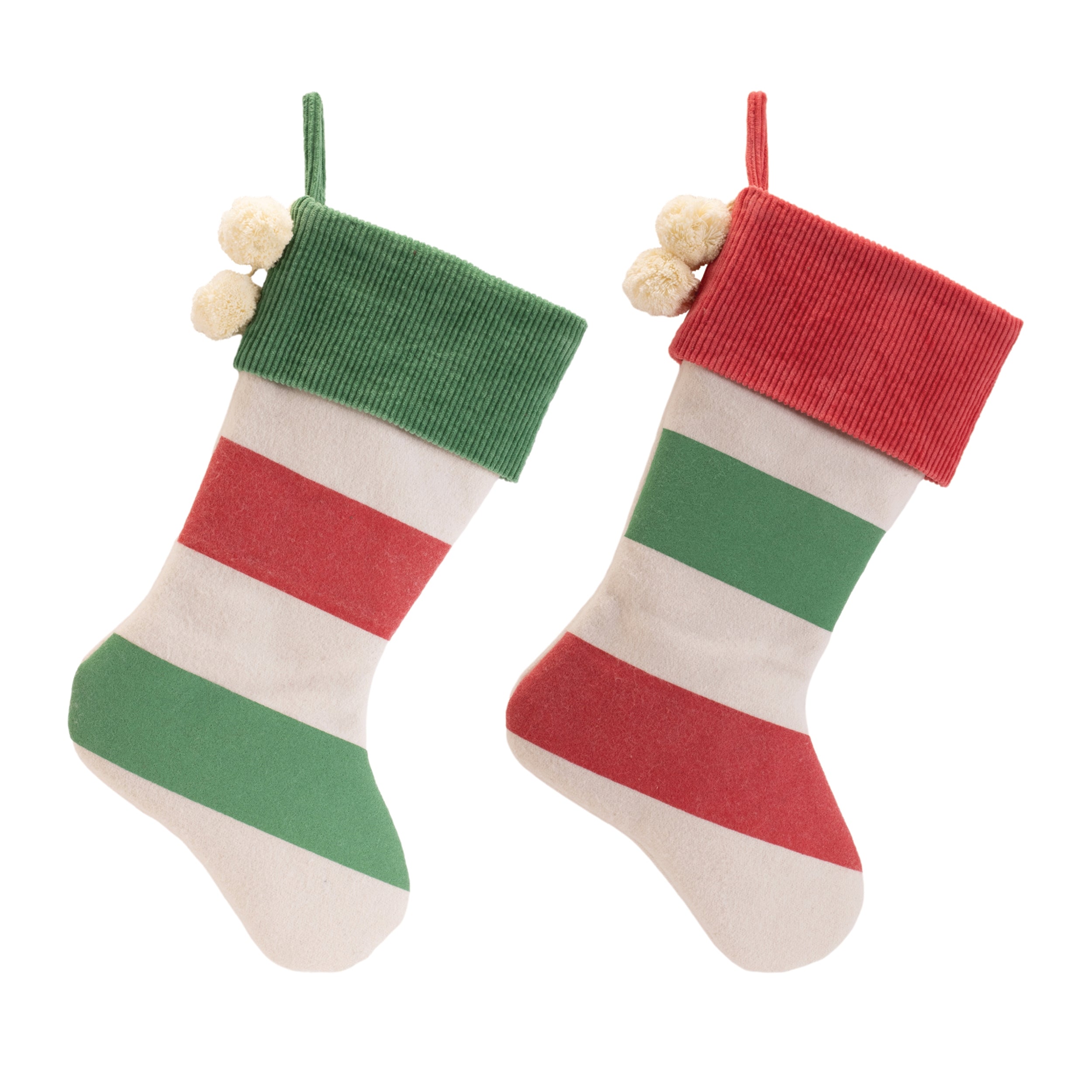 Stocking (2 Asst) 19”H Wool/Acrylic