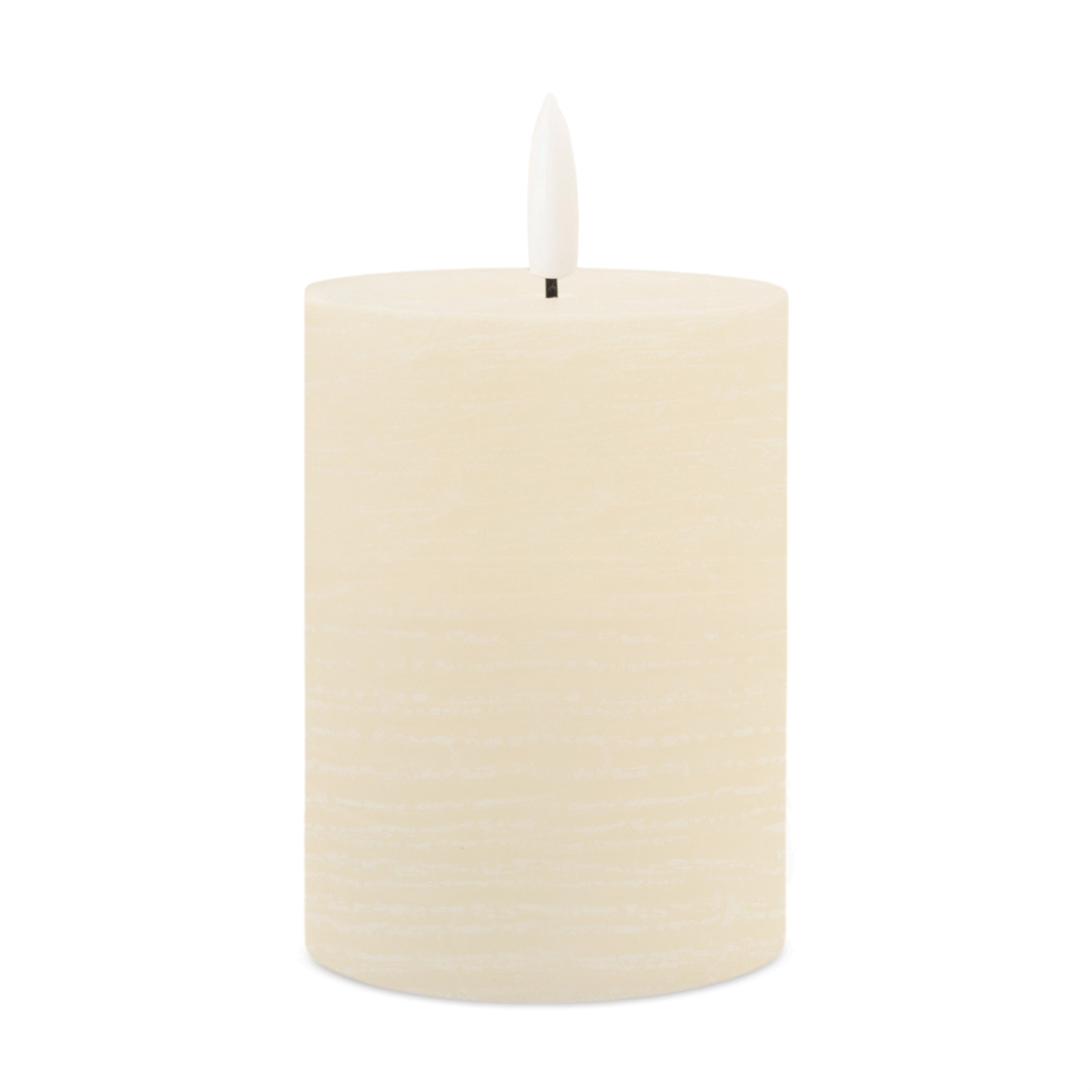 FIA Wick Candle CREAM (Set of 2) 3" x 4"H Wax/Plastic 2 C Batteries Not Included