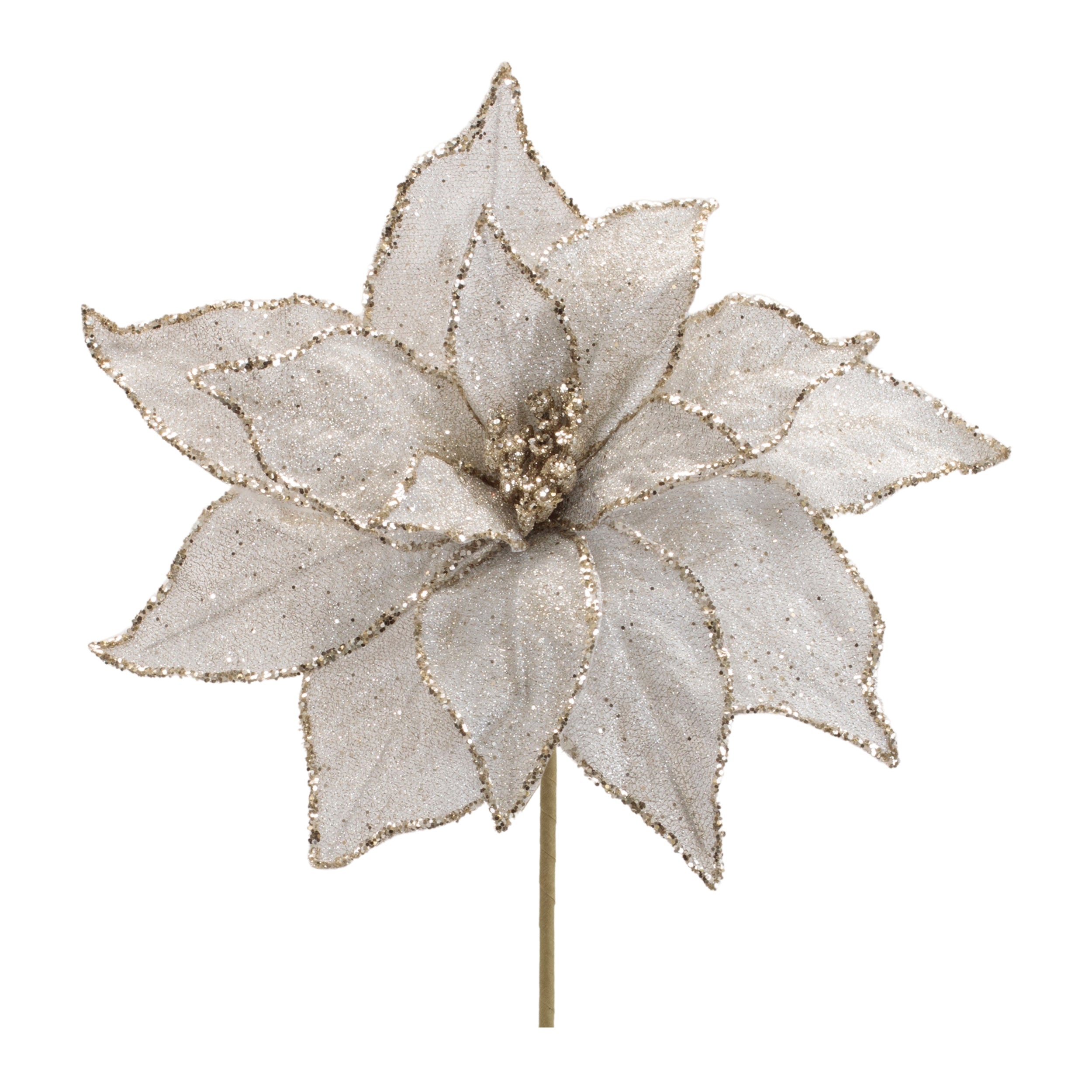 Poinsettia Stem 21”H Polyester