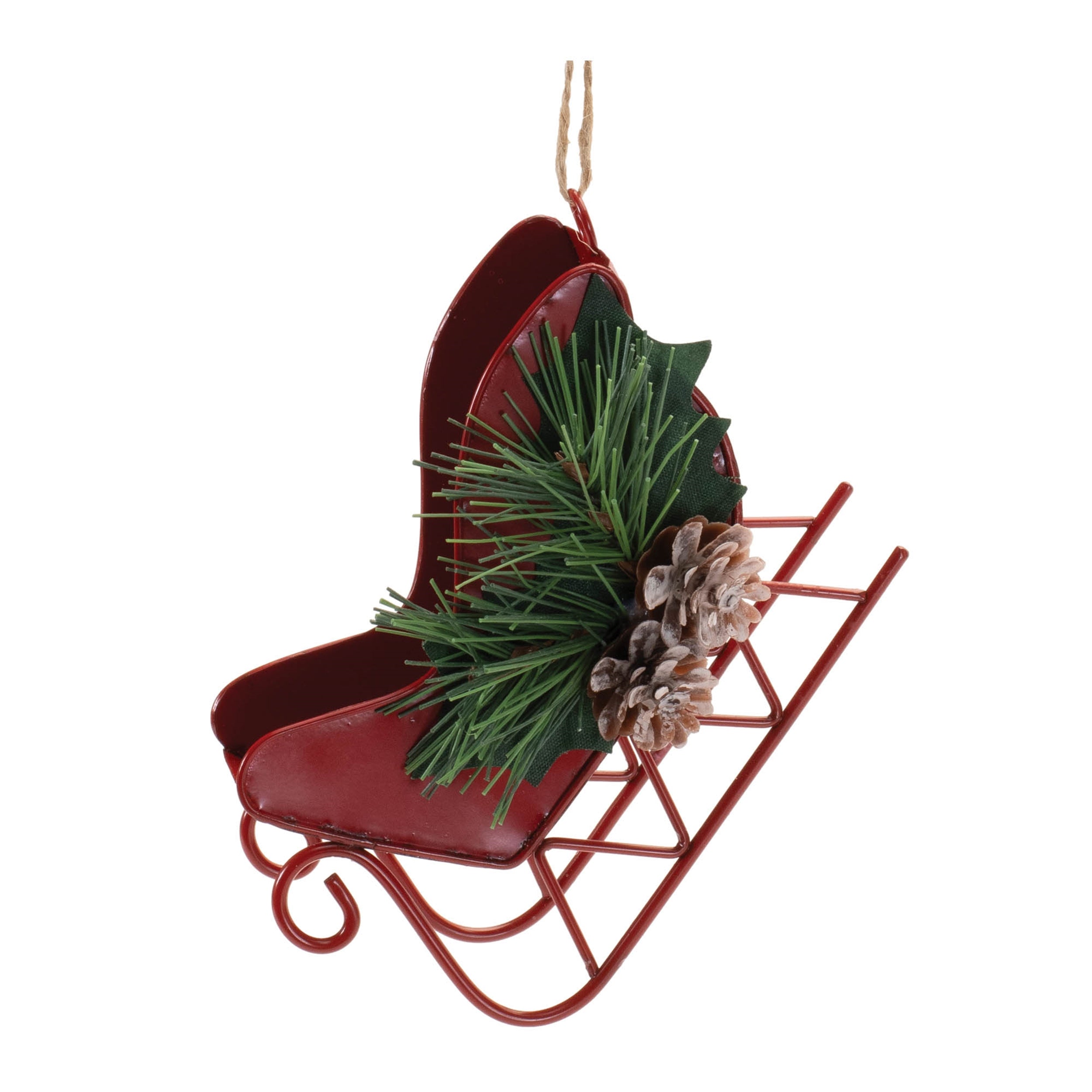 Sleigh Ornament (Set of 12) 4"H Iron