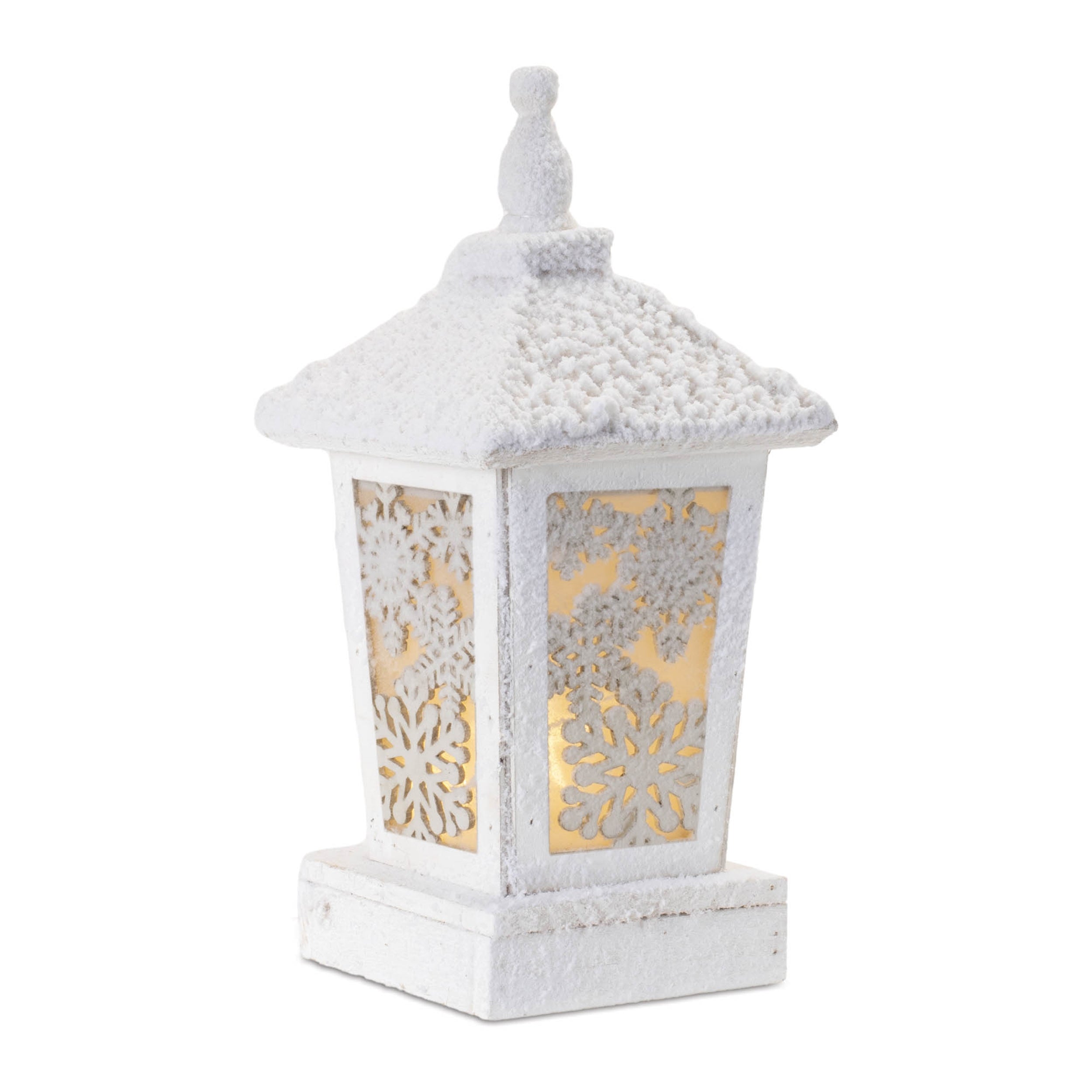 Lantern 14"H Wood 3 AA Batteries Not Included/USB Cord Included
