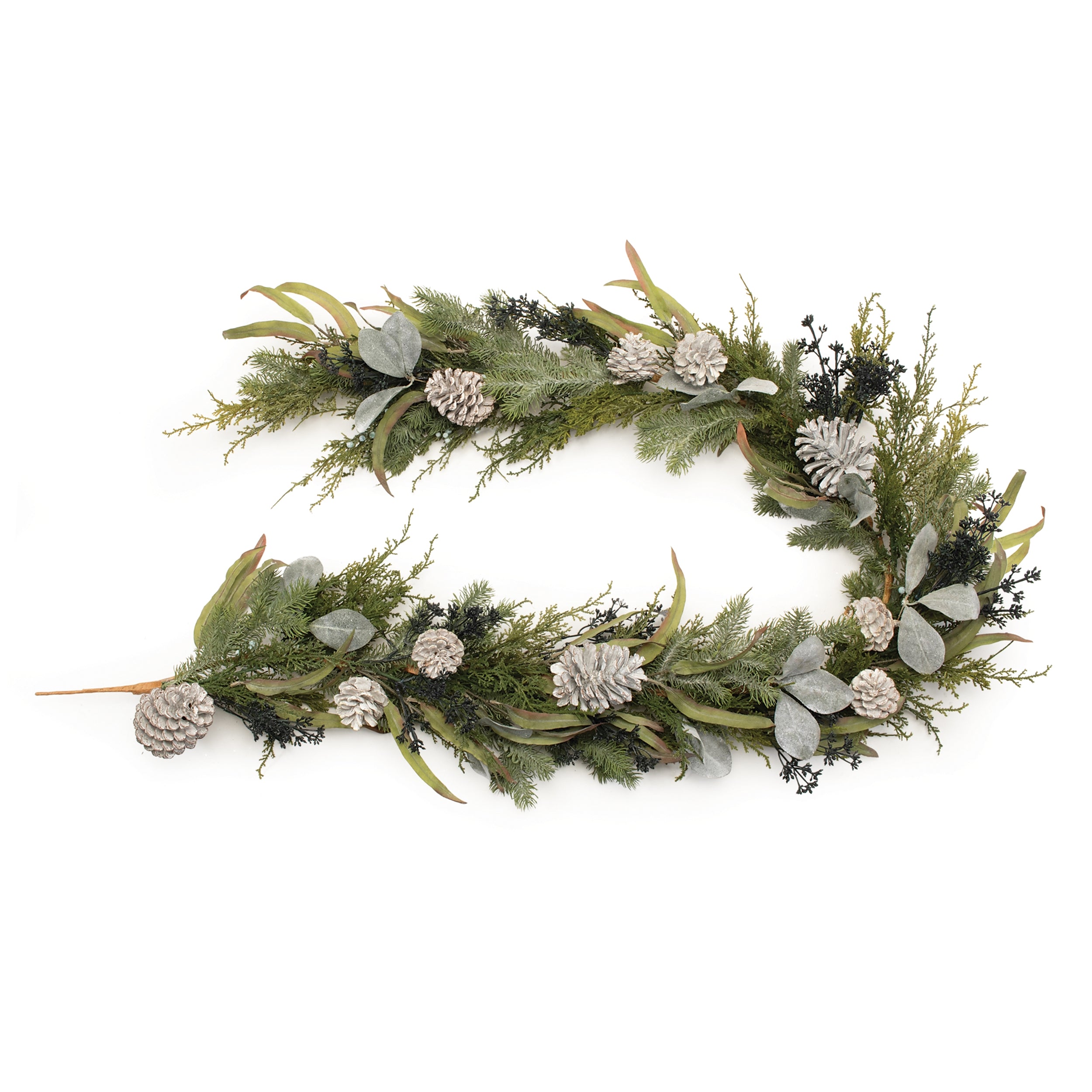 Mixed Pine Garland 6'L PVC