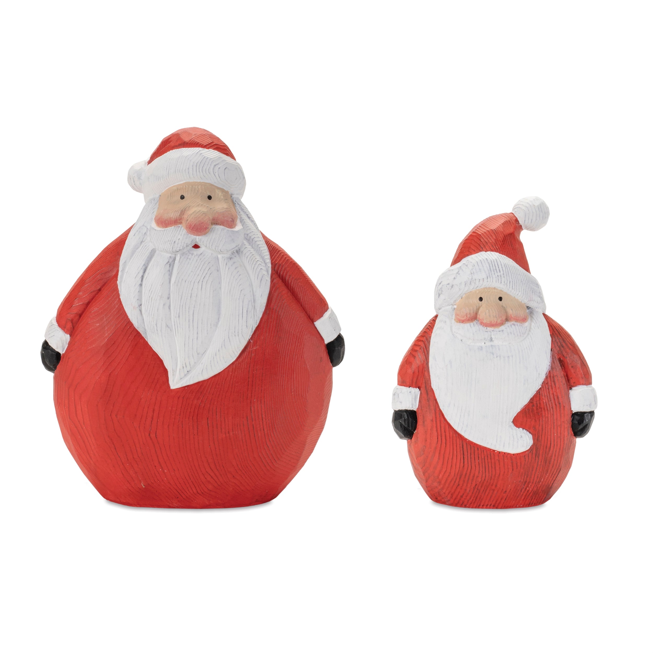 Santa (Set of 2) 6"H, 7.5"H Wood