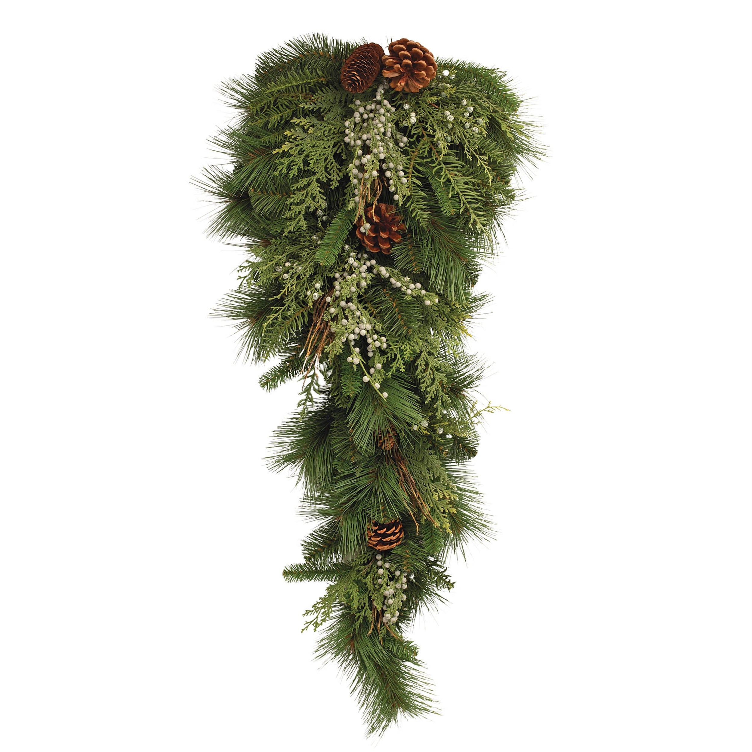 Mixed Pine Wall Swag 32"H PVC