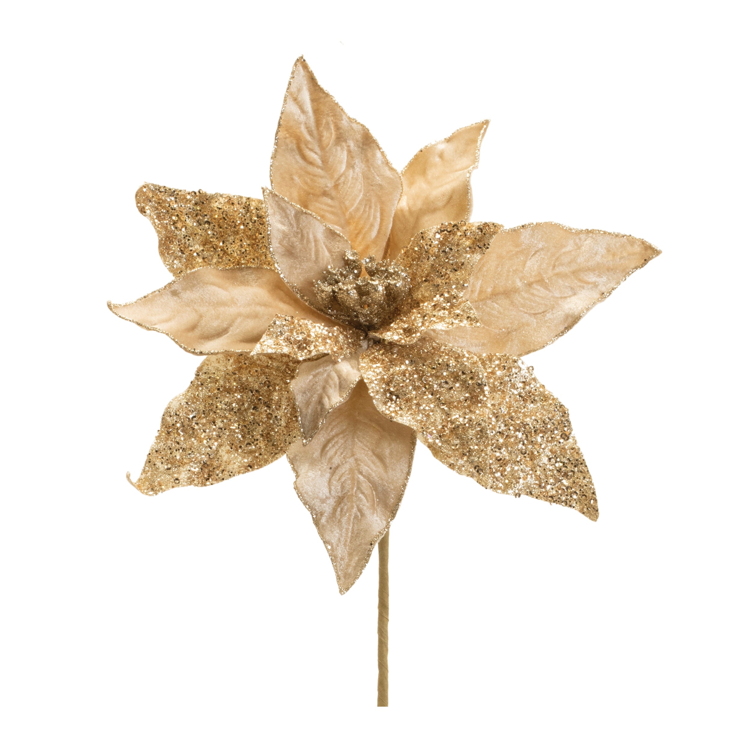 Poinsettia Stem 21”H Polyester