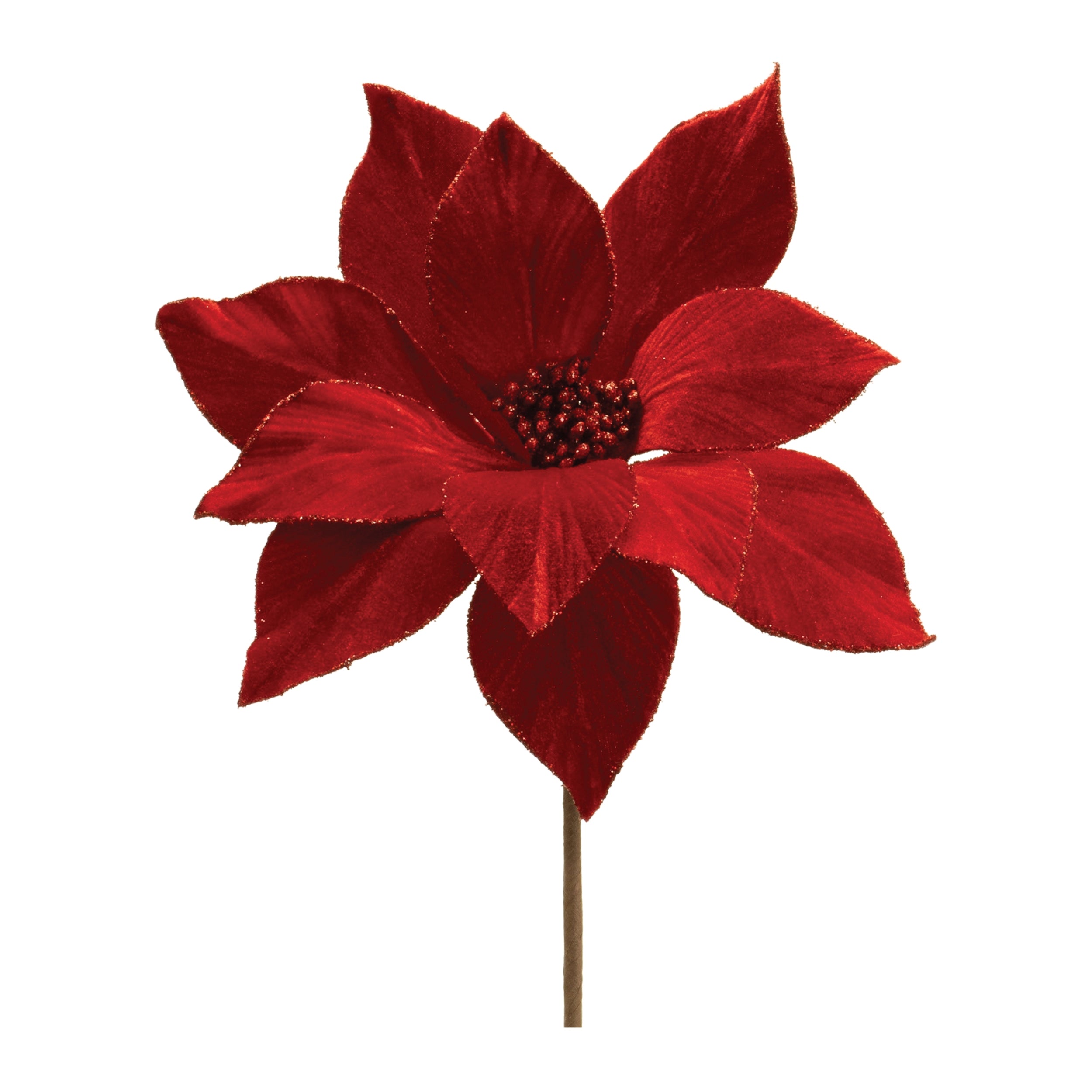 Poinsettia Stem 24”H Polyester