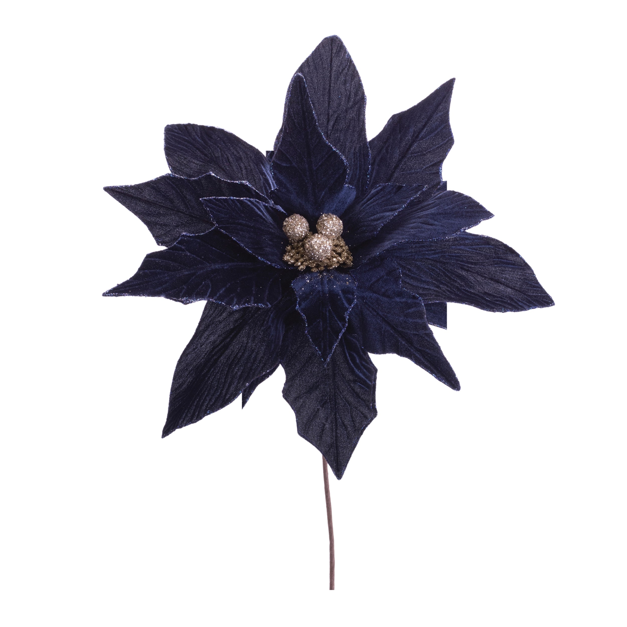 Poinsettia Stem 27.5”H Polyester