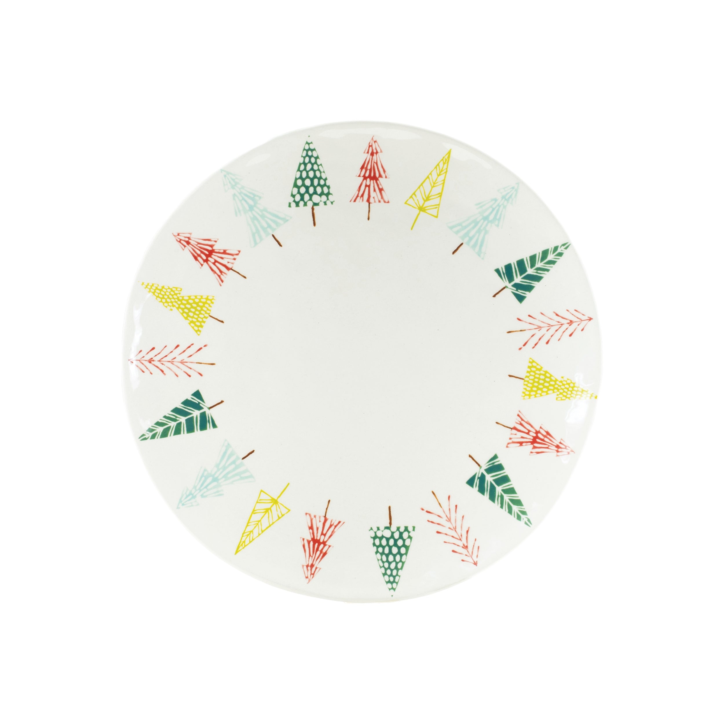 Platter w/Tree Pattern 11”D Ceramic