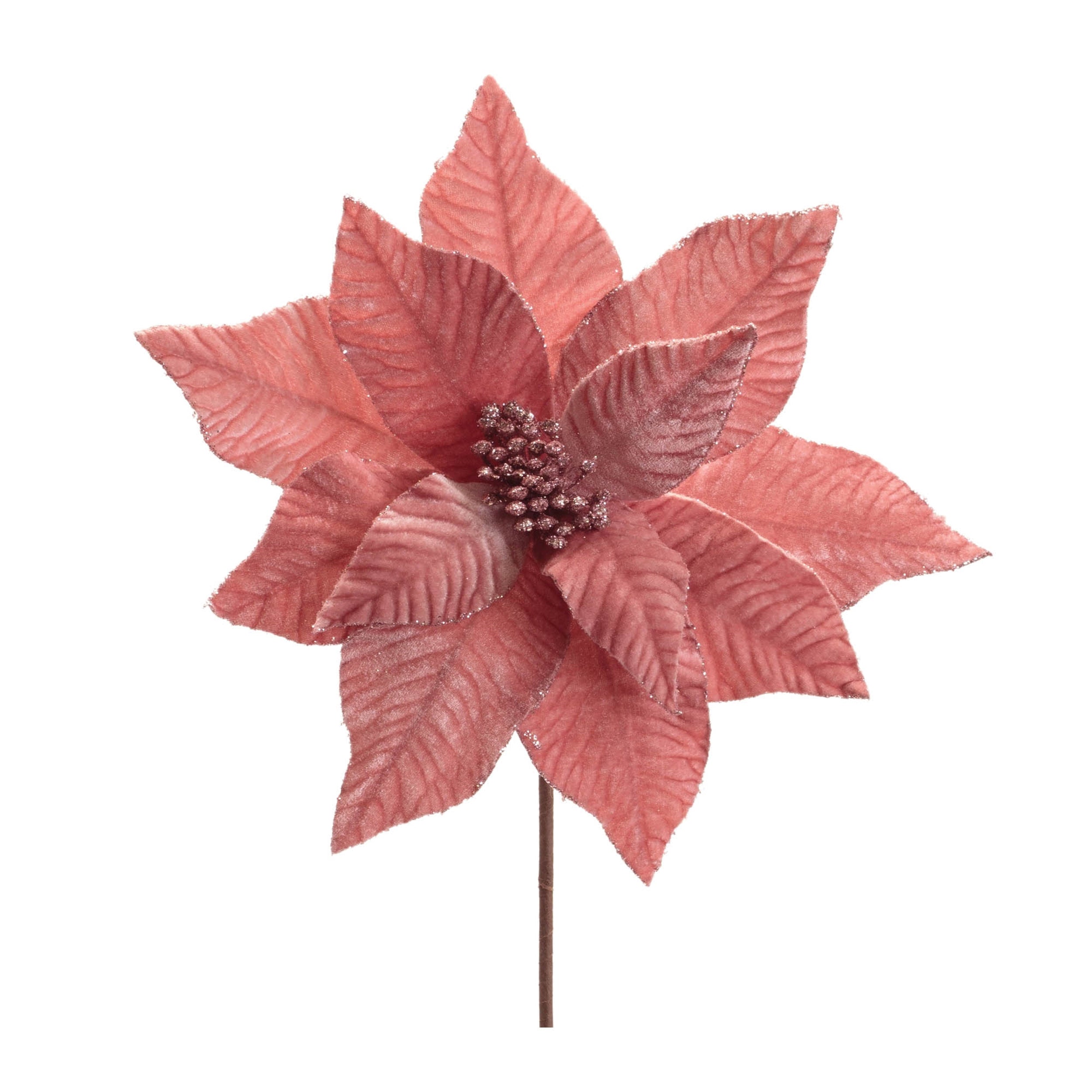 Poinsettia Stem (Set of 6) 24"H Polyester