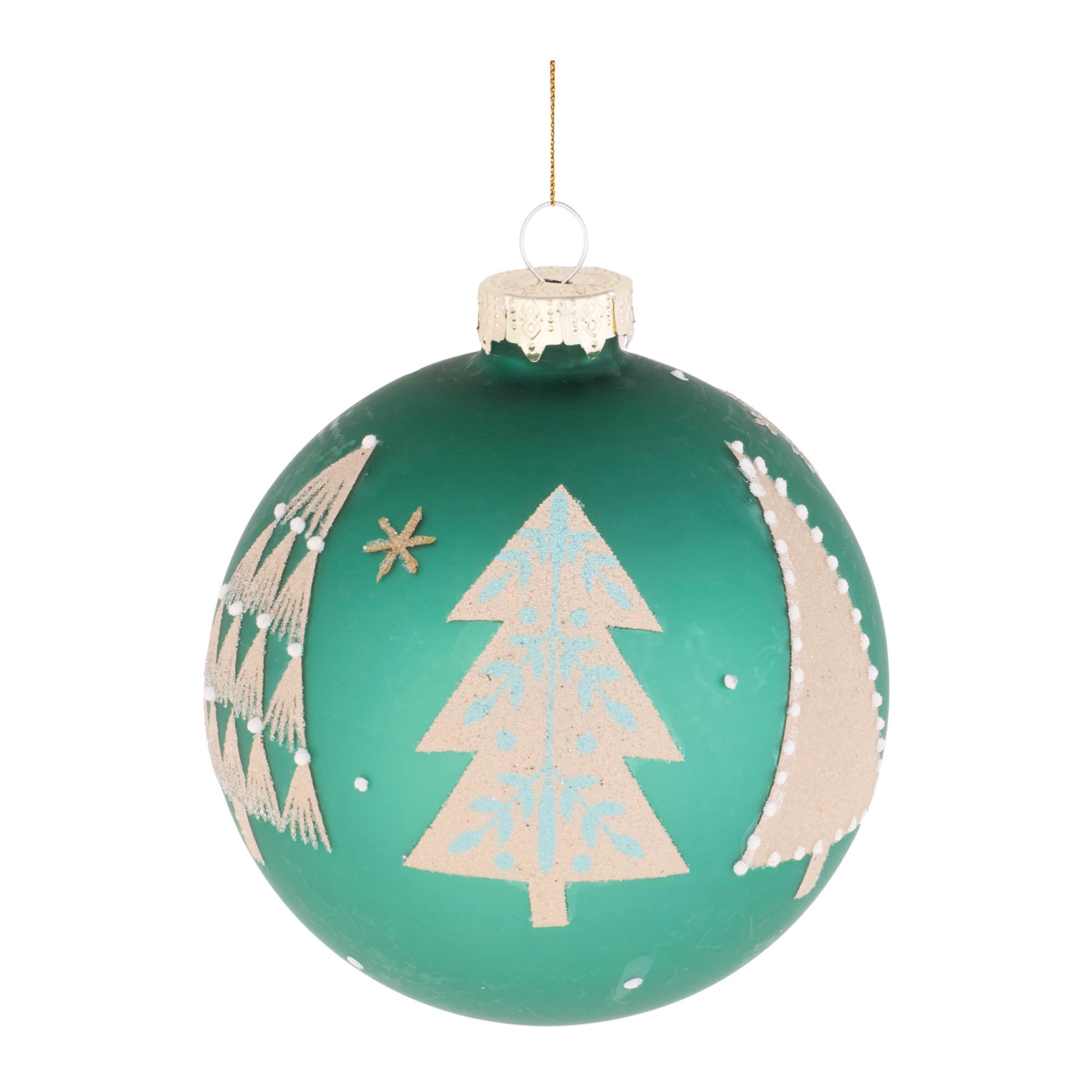 Ball Ornament (Set of 6) 4"D Glass