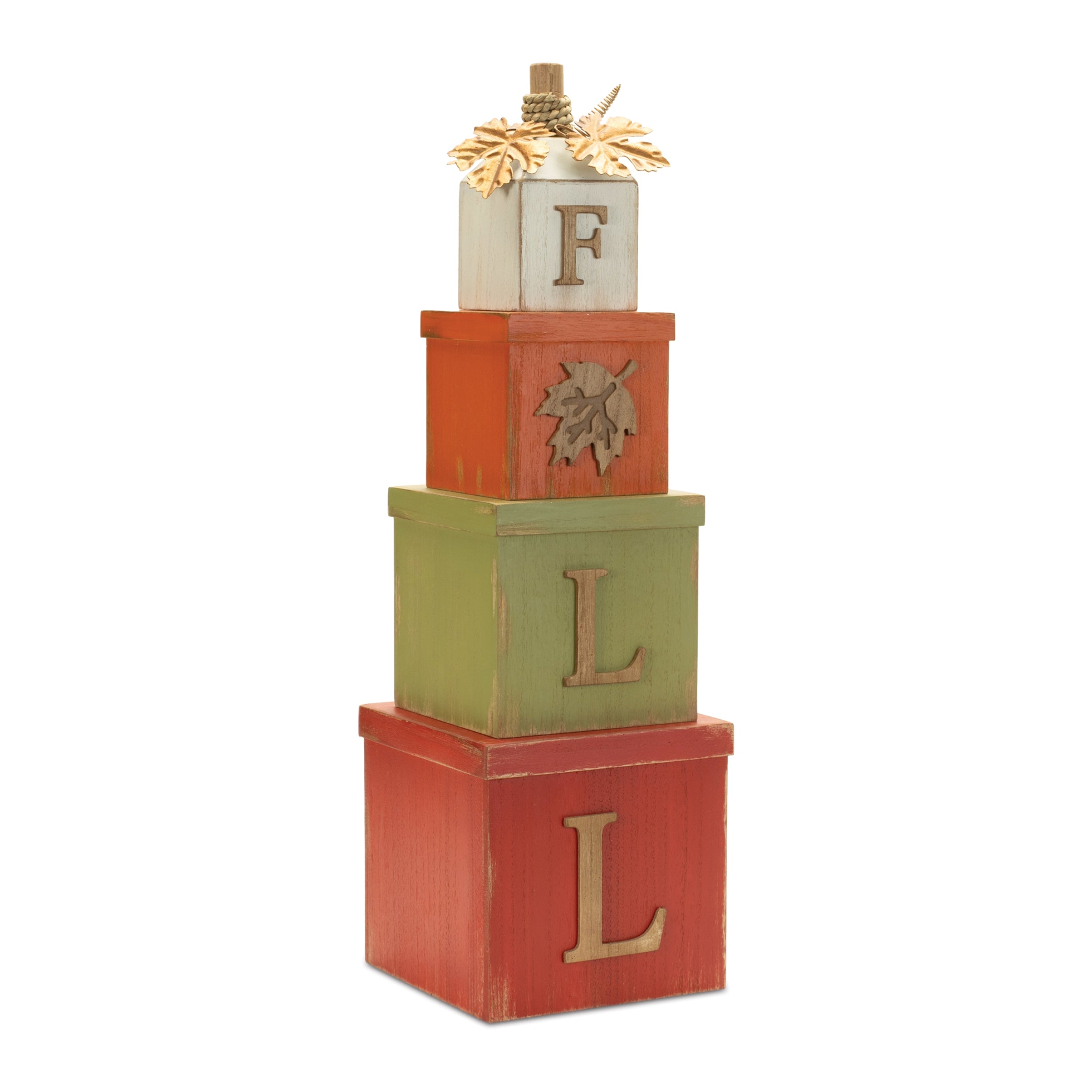 Fall Stack (Set of 4) 22.75”H Wood/Wood