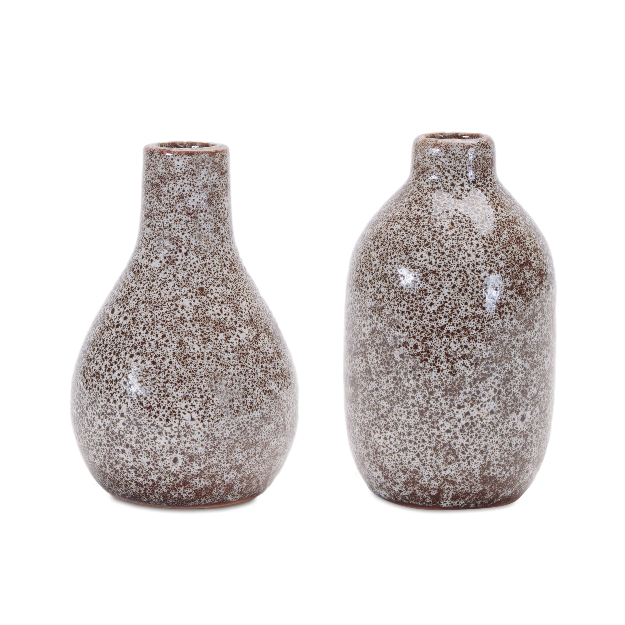 Vase (2 Asst) 4.5"H, 4.75"H Ceramic