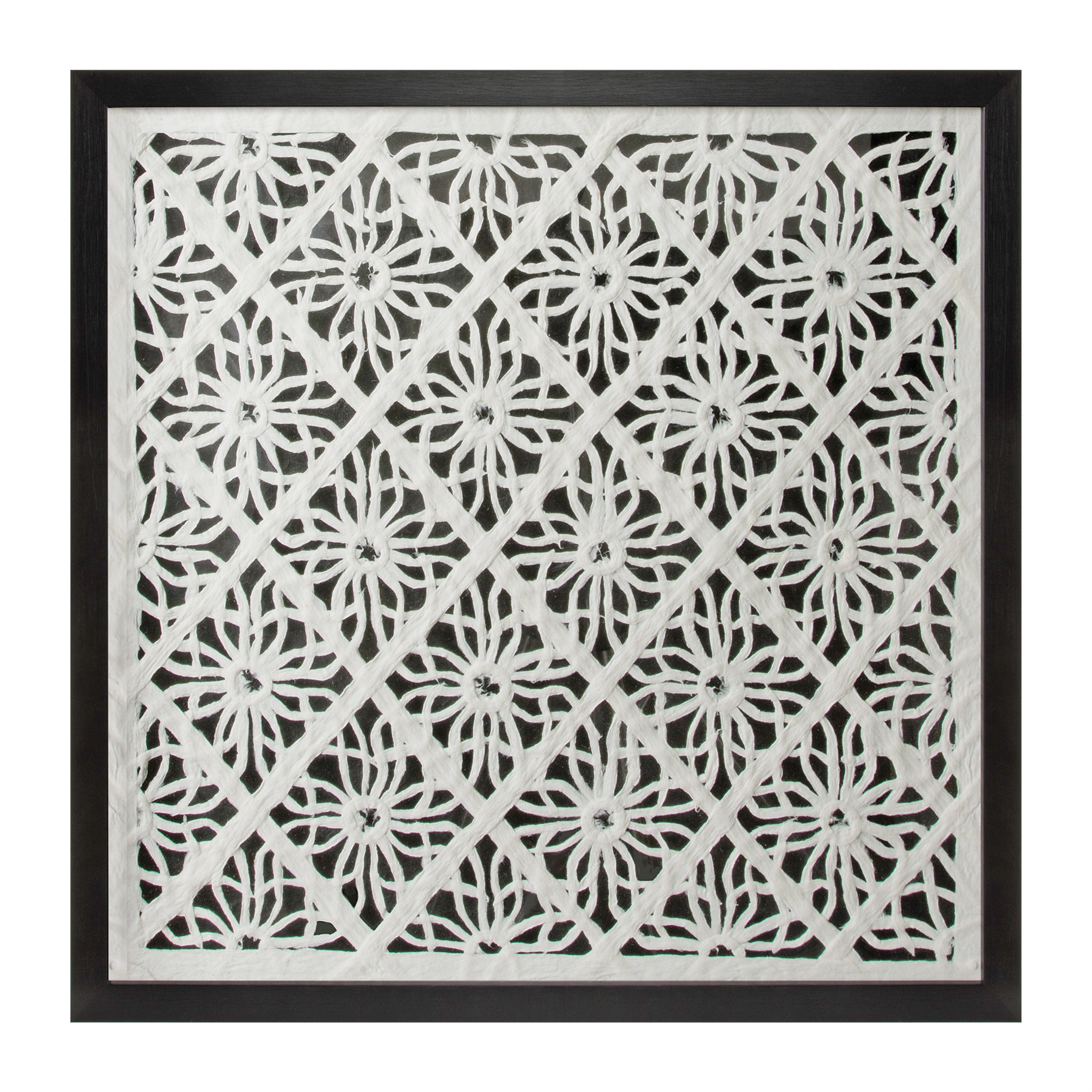 Framed Wall Décor 19.5”SQ Paper/Wood/Glass