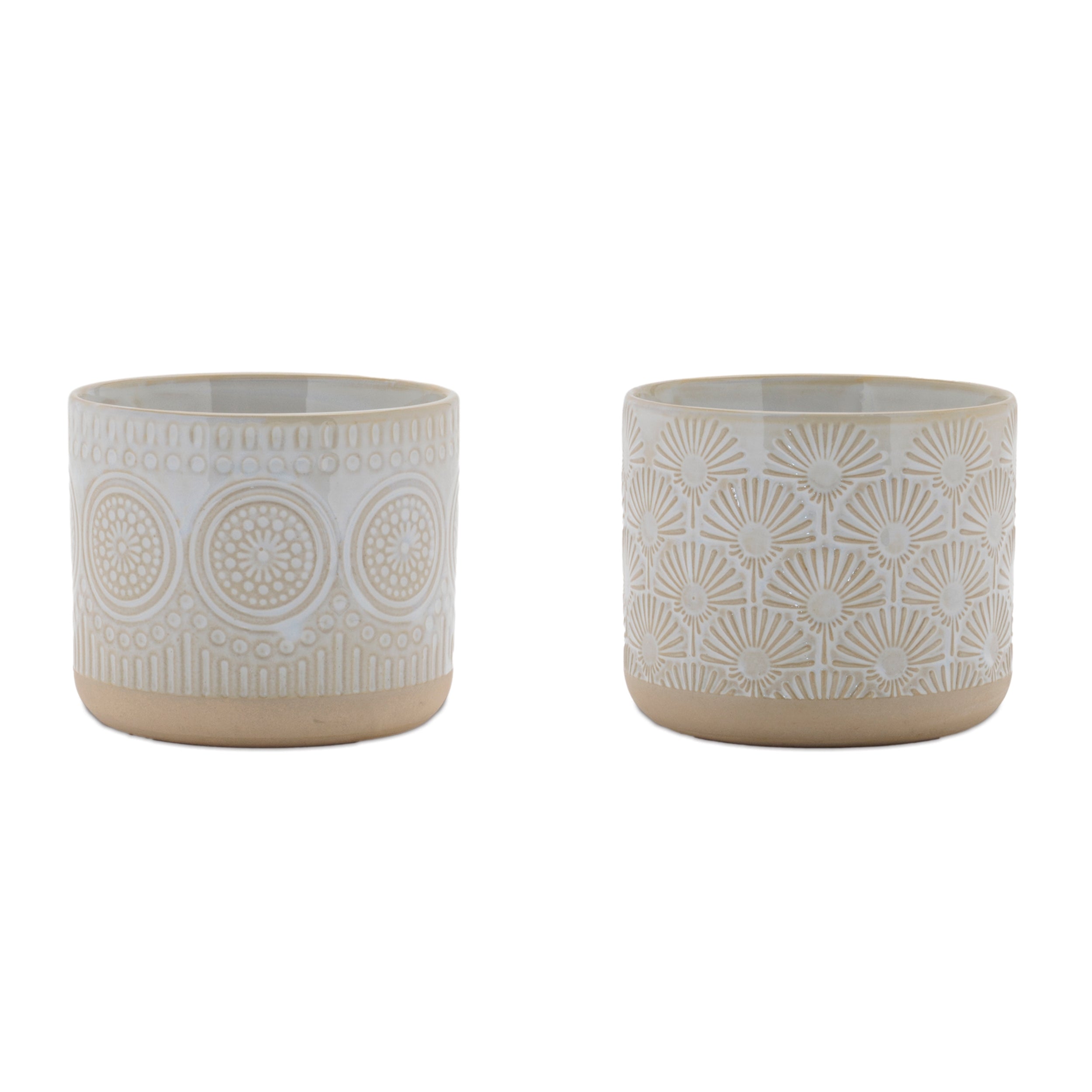 Container (2 Asst) 4.75"D x 4"H Porcelain