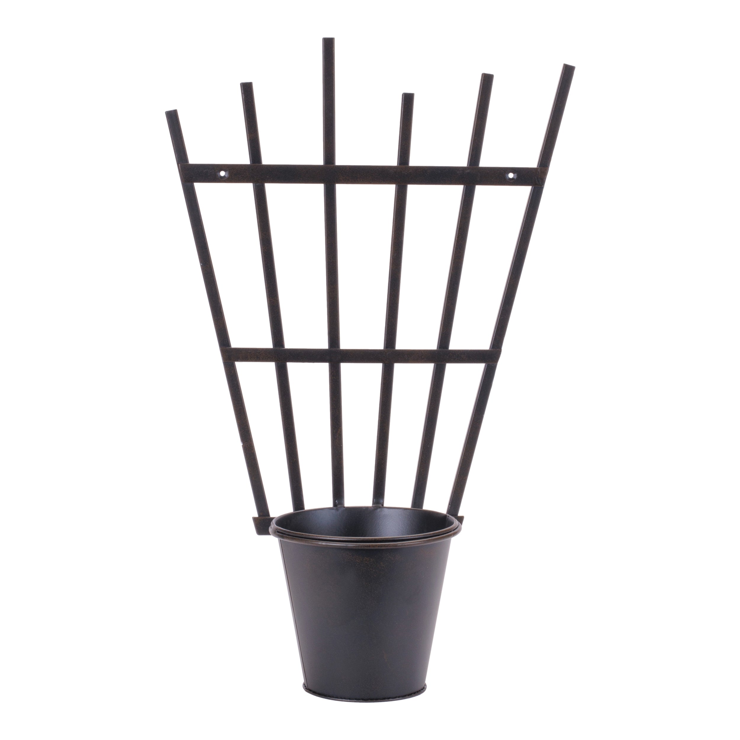 Pot w/Trellis 21”H Iron
