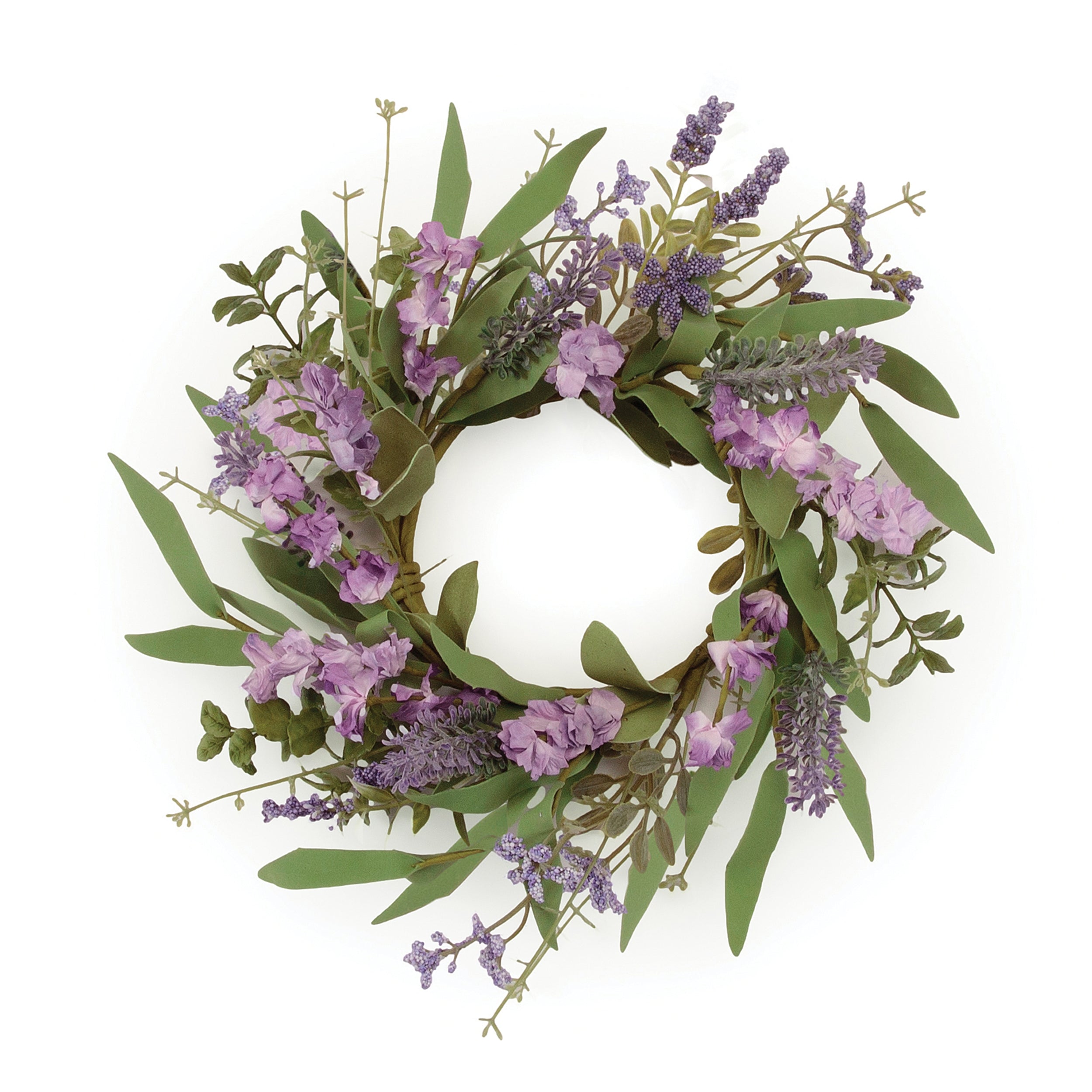 Mixed Floral Candle Ring 11.5"D Polyester (Fits a 4" Candle)