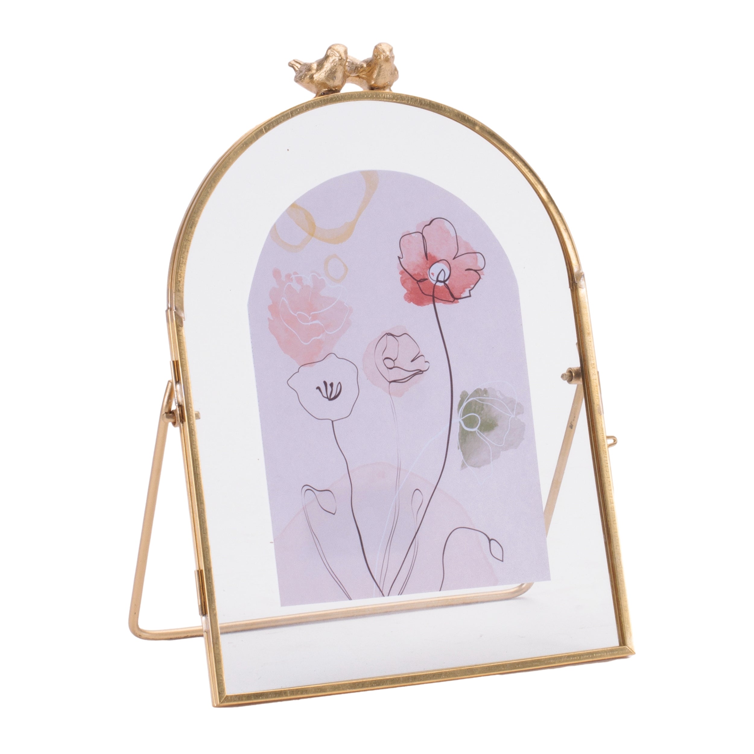 Frame w/Art 6"L x 8"H Copper/Iron/Glass