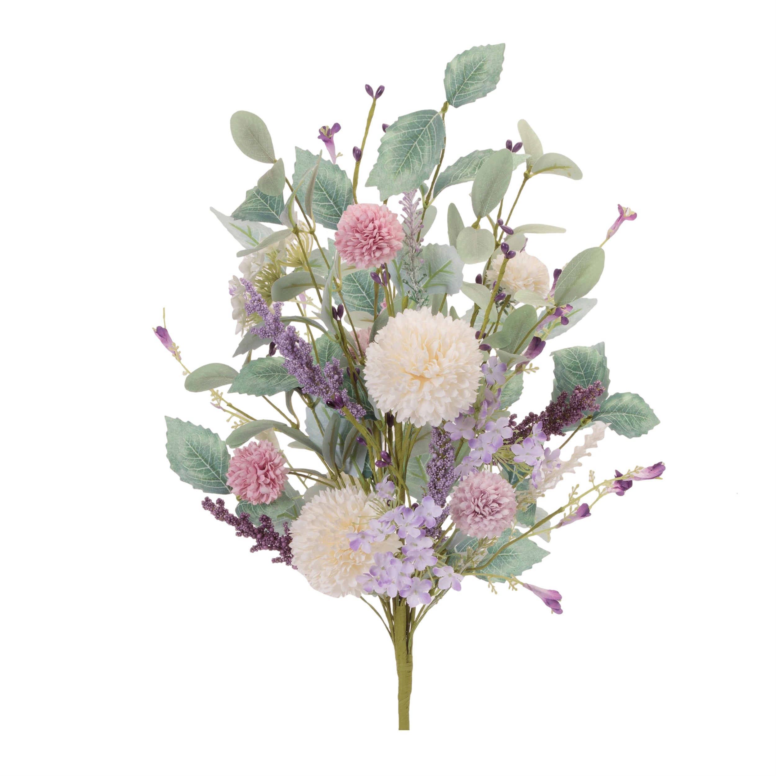 Mixed Floral Bush 18.5”H Polyester