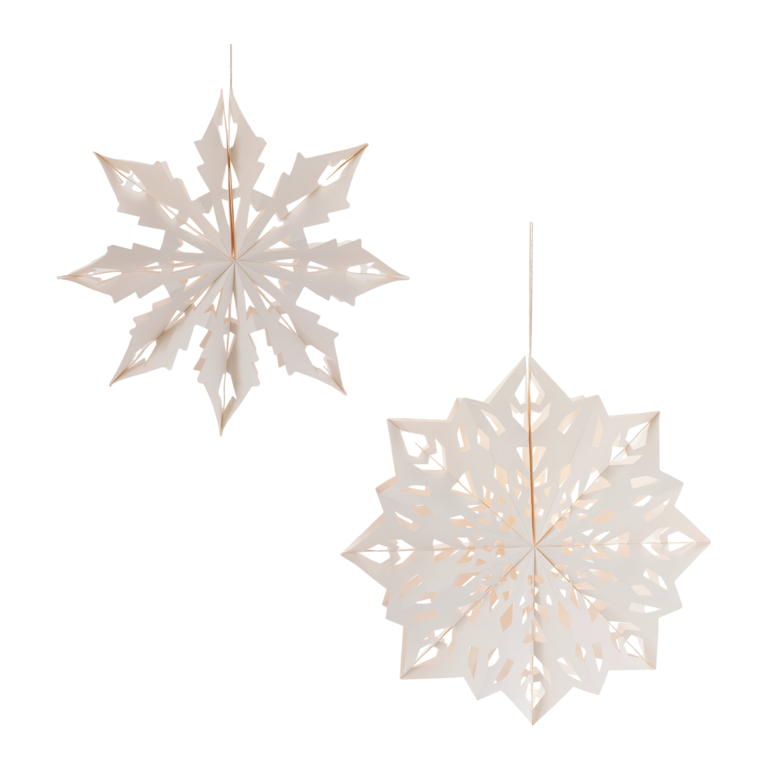Snowflake Ornament (2 set of) 18”H Paper