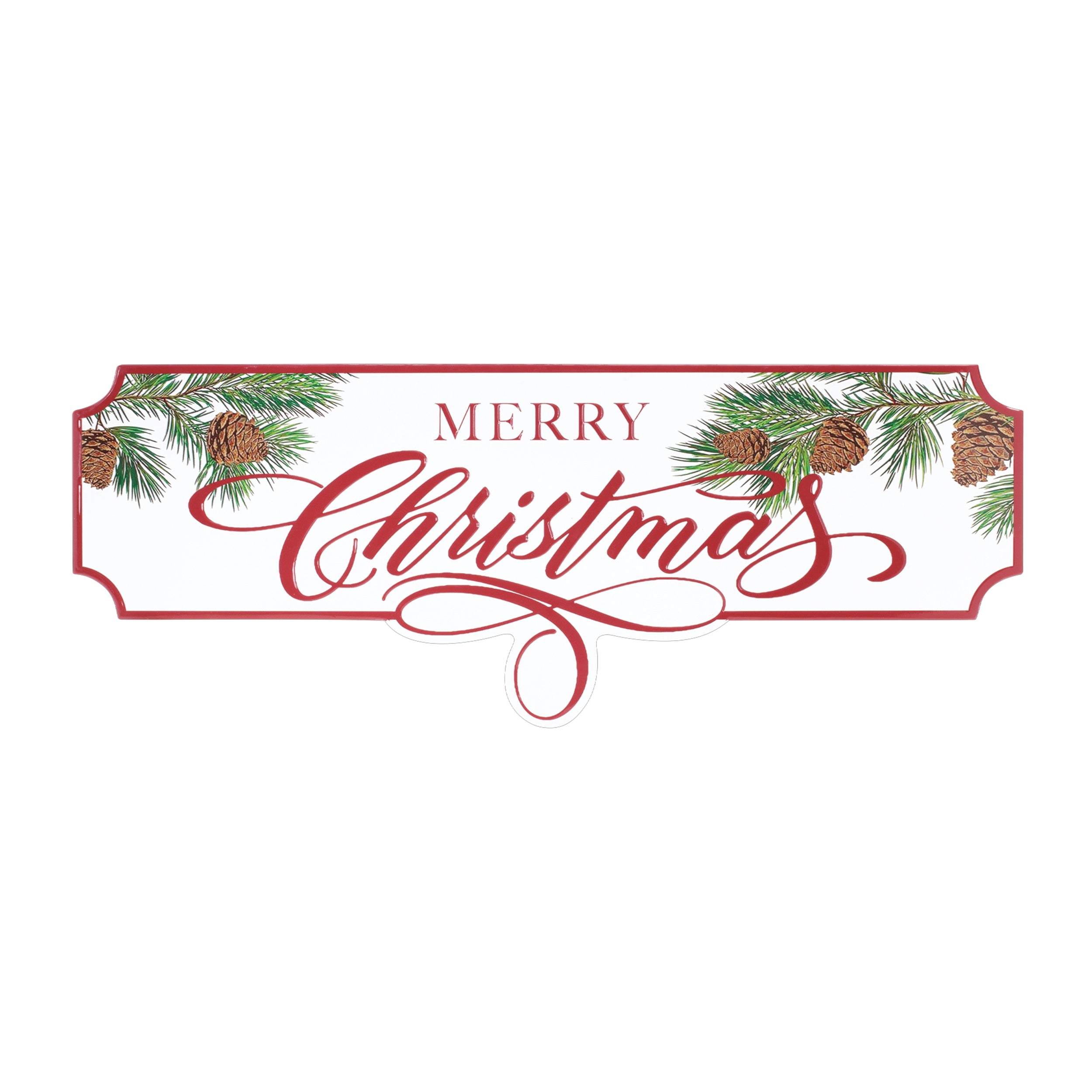 Merry Christmas Plaque 28"L x 10.75"H Iron