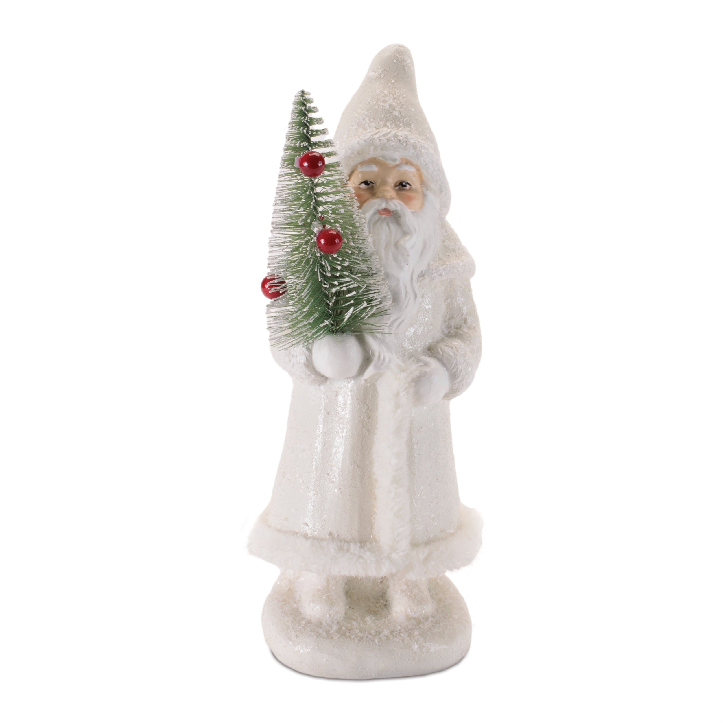 Santa w/Tree 7.75”H Resin