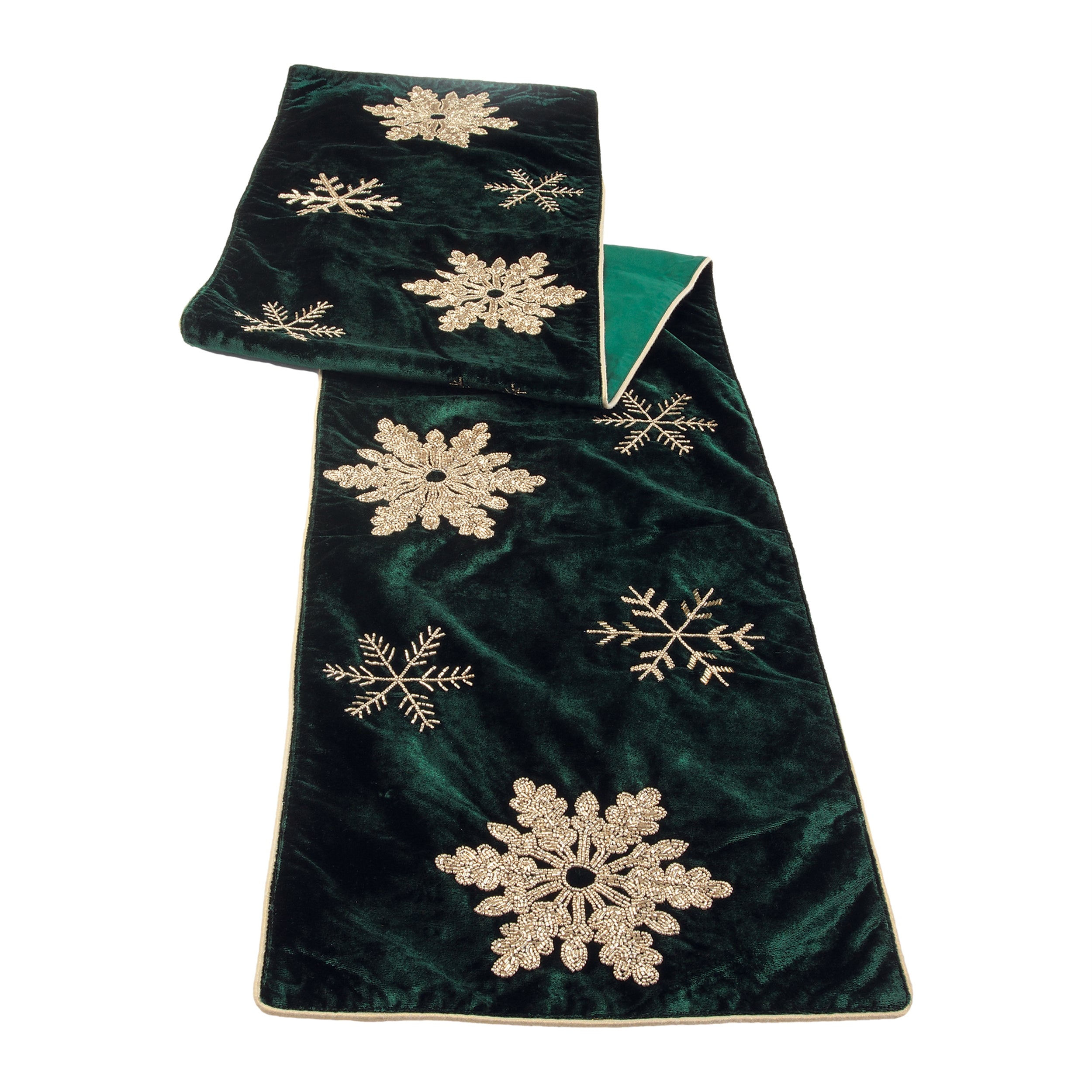 Table Runner w/Snowflakes 72"L x 14"W Polyester